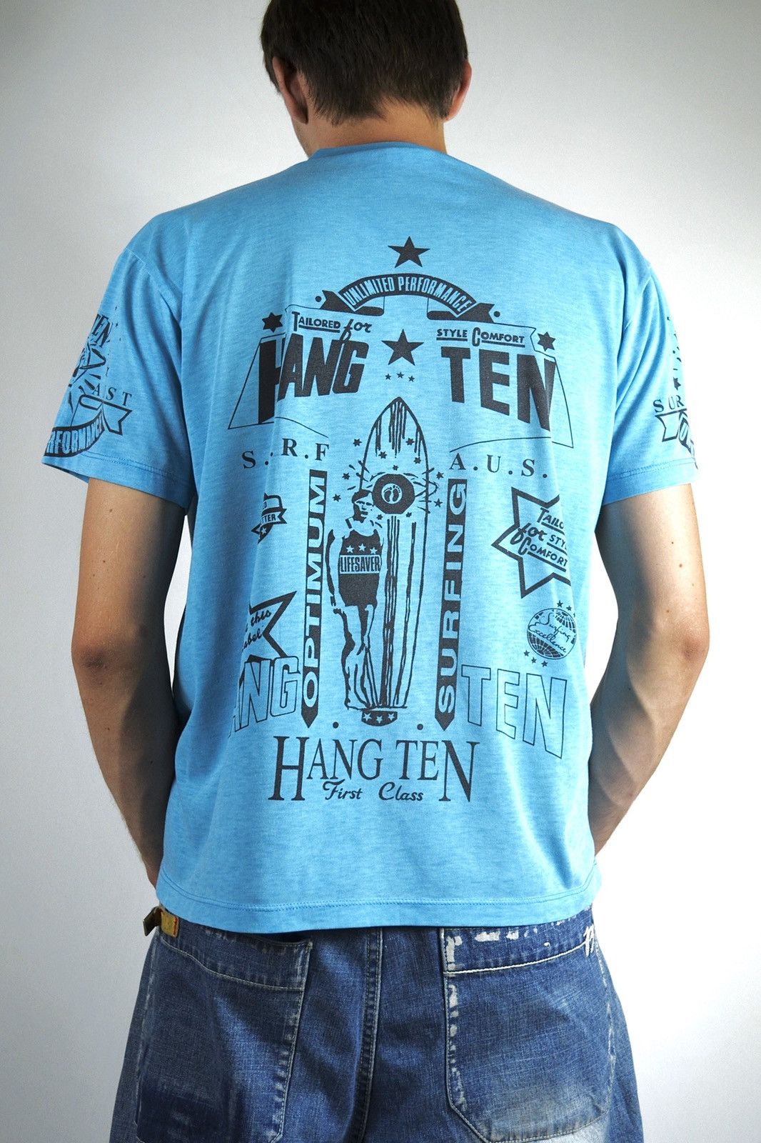 Hang Ten 90s Vintage Hang Ten Big Logo Surfing Australia Tee Size US M / EU 48-50 / 2 - 4 Thumbnail