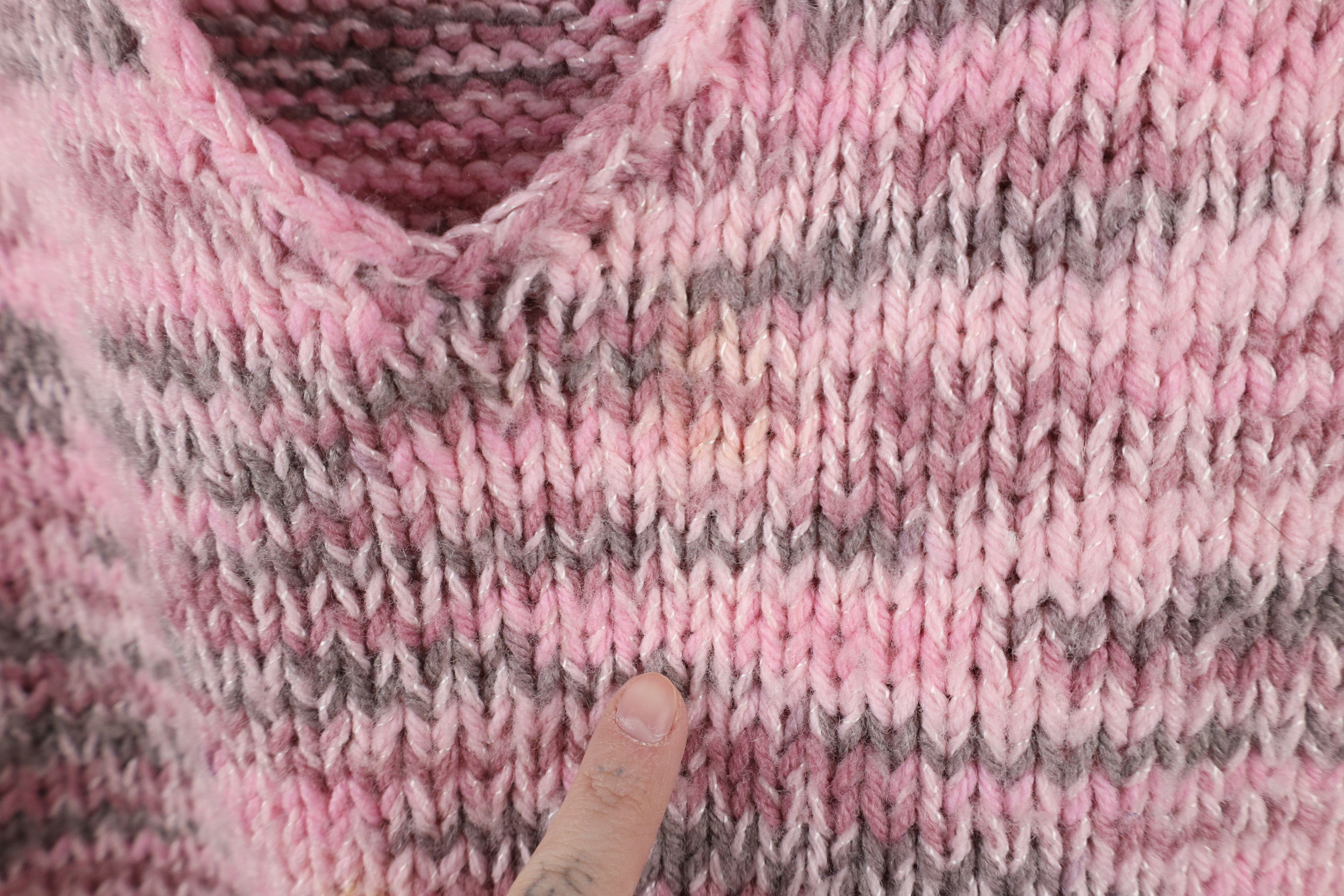 Vintage Vintage 80s 90s Streetwear Sleeve Crochet Sweater Vest Pink Size S / US 4 / IT 40 - 4 Thumbnail