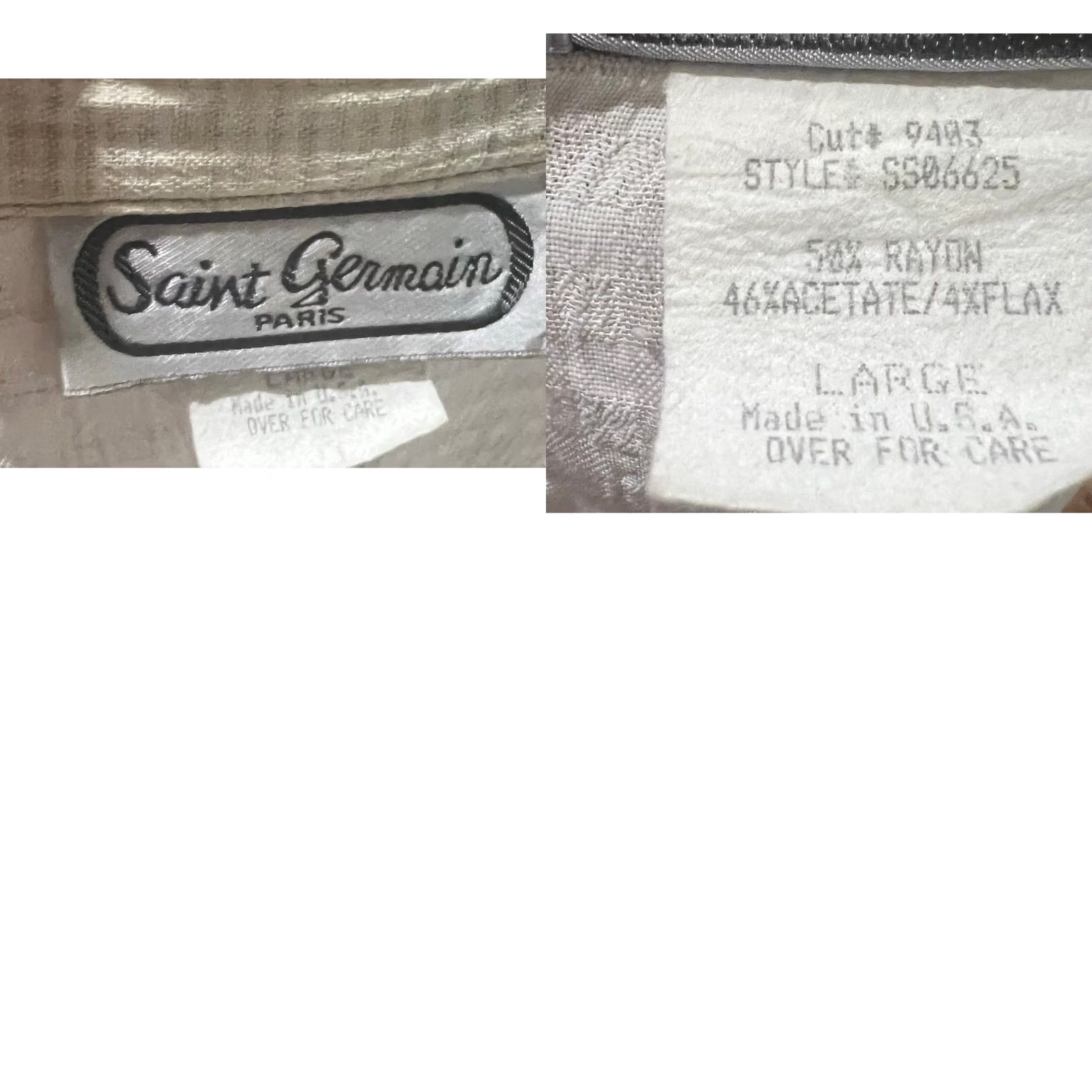 Vintage VINTAGE Saint Germain Paris Womens Blouse Button Up Top Beige Cream Check Pockets L Size L / US 10 / IT 46 - 8 Thumbnail