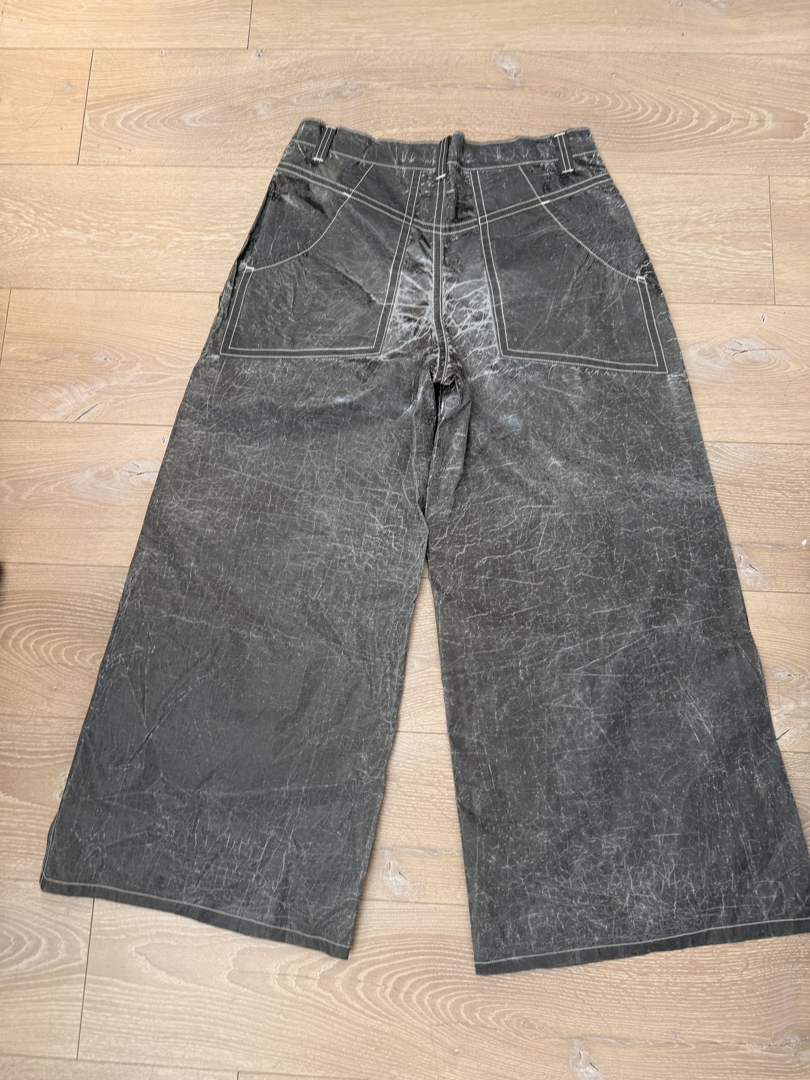 Eckhaus Latta Ultra Wide Baggy Waxed Nylon Jeans Size US 32 / EU 48 - 9 Thumbnail
