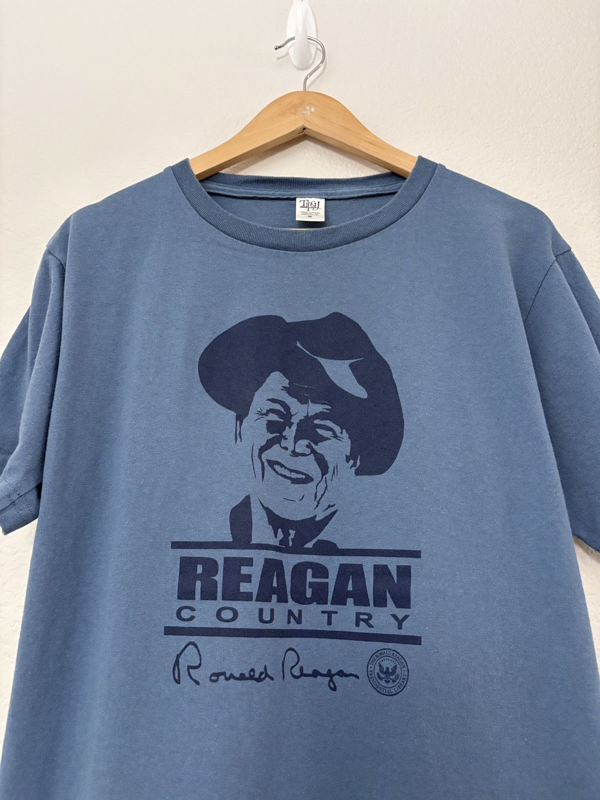 Vintage 90’s Ronald Regan Vintage Regan Country Tee Shirt Size US M / EU 48-50 / 2 - 2 Thumbnail