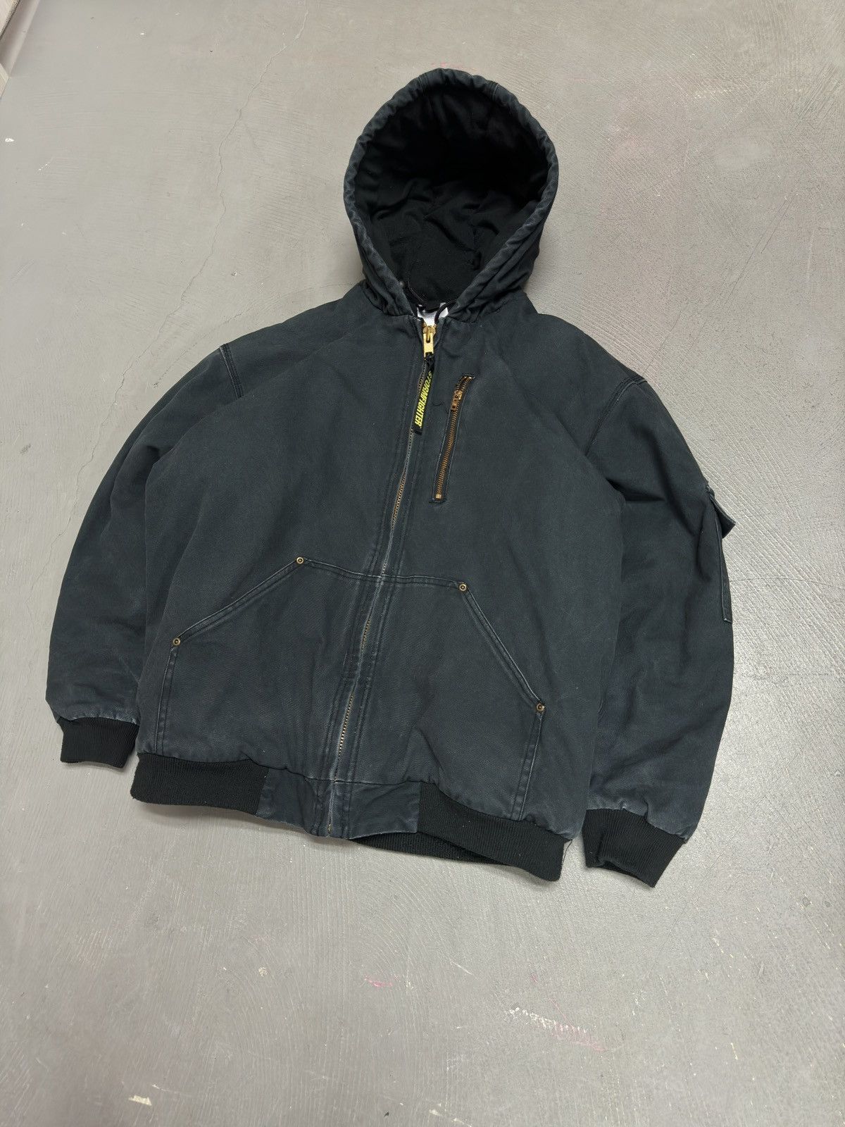 Carhartt × Vintage Vintage Canvas Zip Up Carhartt Style Hooded Work Jacket Size US L / EU 52-54 / 3 - 2 Thumbnail