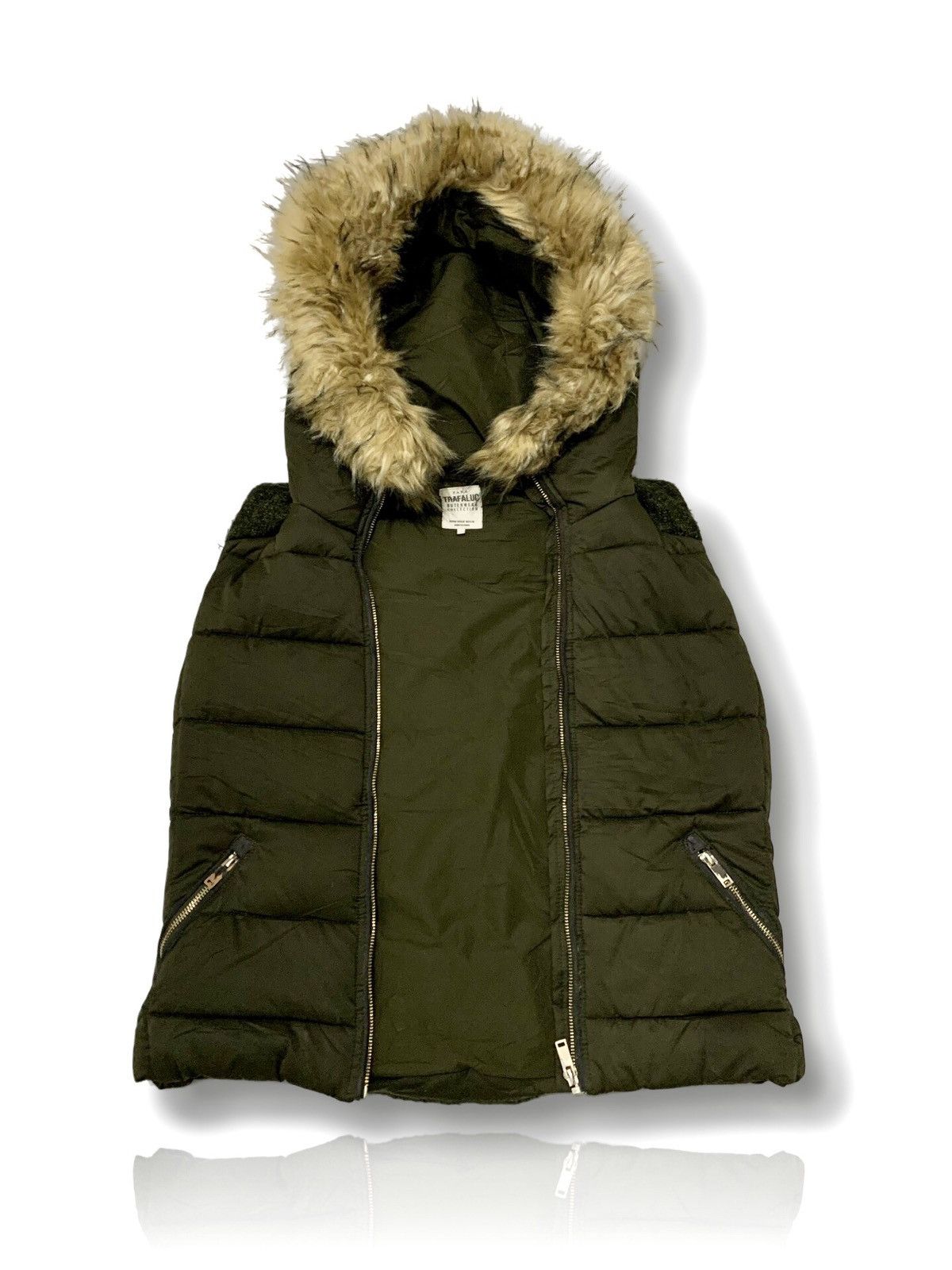 Zara Zara Trafaluc Puffer Hooded Fur Vest Jacket Size US M / EU 48-50 / 2 - 2 Thumbnail