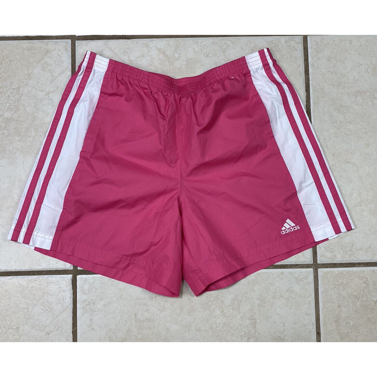 Adidas adidas Women's Unlined 3-Stripes Shorts Pink White Small Size 27" / US 4 / IT 40 - 1 Thumbnail