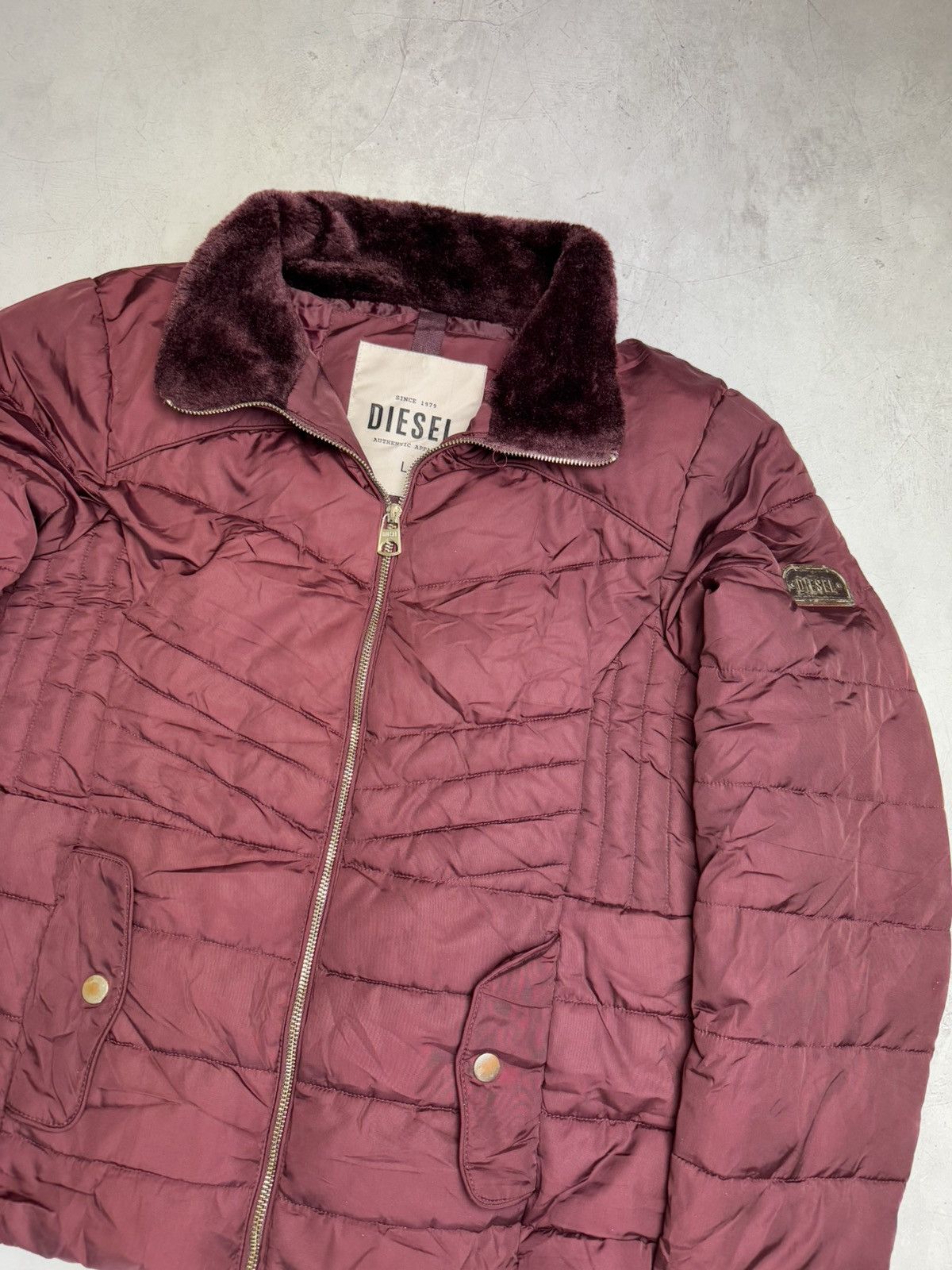 Diesel × Vintage Diesel Jacket Women’s Vintage Red Size L / US 10 / IT 46 - 2 Thumbnail