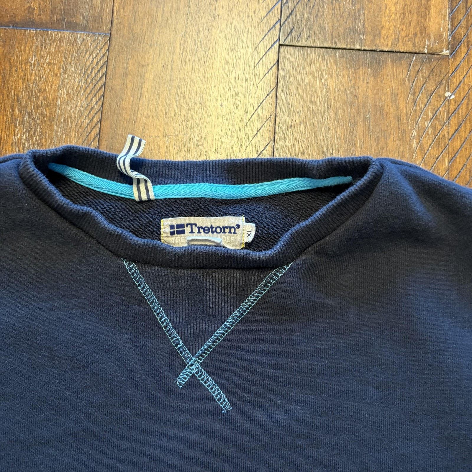 Tretorn Tretorn Sweatshirt XL Blue Crewneck Pocket Elbow Patches Size US XL / EU 56 / 4 - 5 Thumbnail