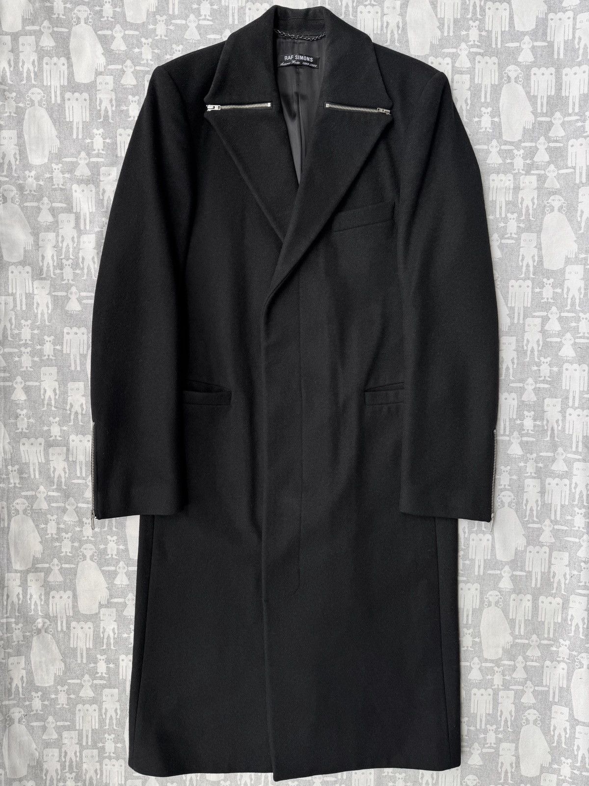 Raf Simons Raf Simons AW99 Zipped Lapels Wool Chesterfield Coat Size US M / EU 48-50 / 2 - 1 Thumbnail