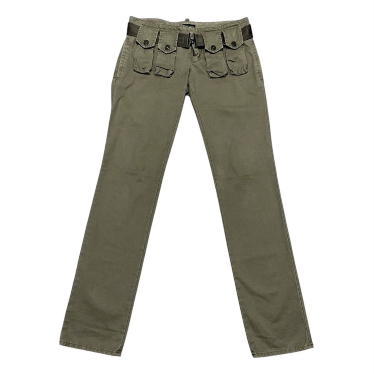 Dsquared2 Women's Dsquared2 Khaki Multipocket Chino Trousers Pants Size 27" / US 4 / IT 40 - 1 Thumbnail