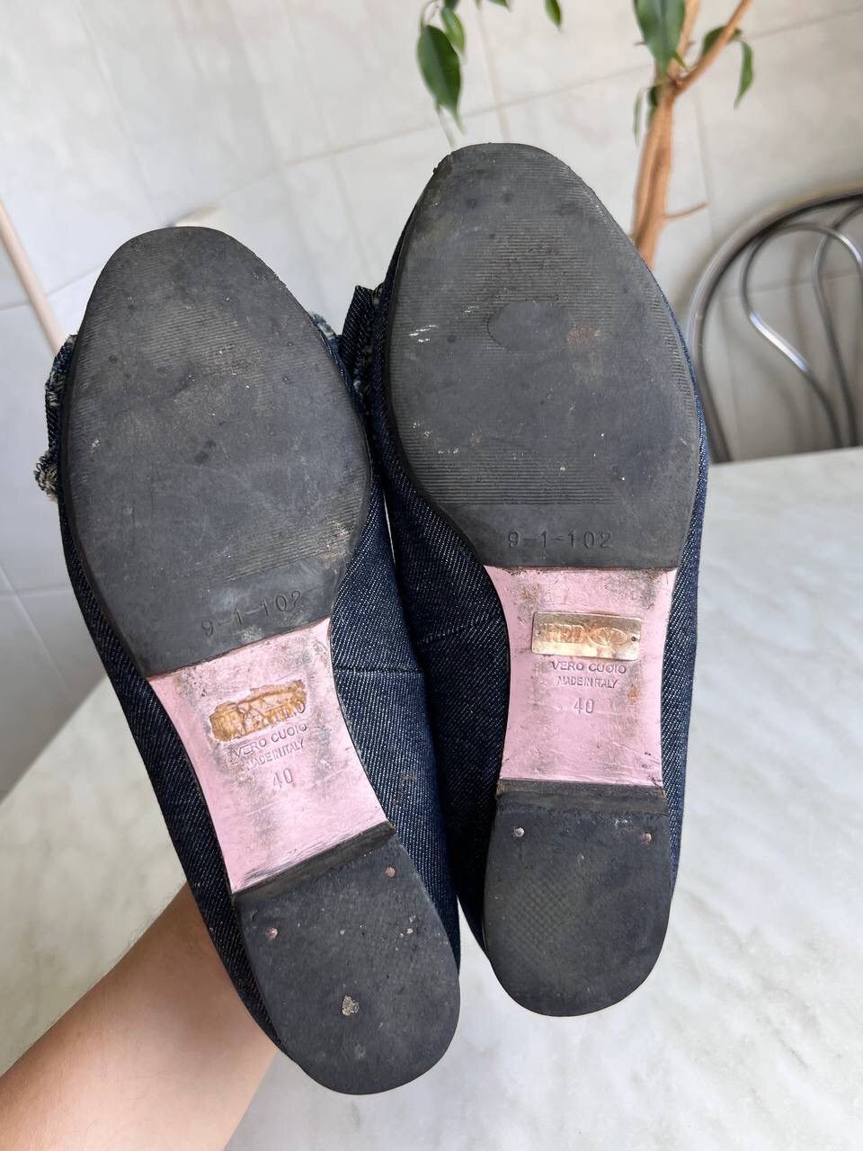 Valentino Valentino Bow Denim Ballet Flats Shoes Vintage 90s Retro Size US 10 / IT 40 - 7 Thumbnail
