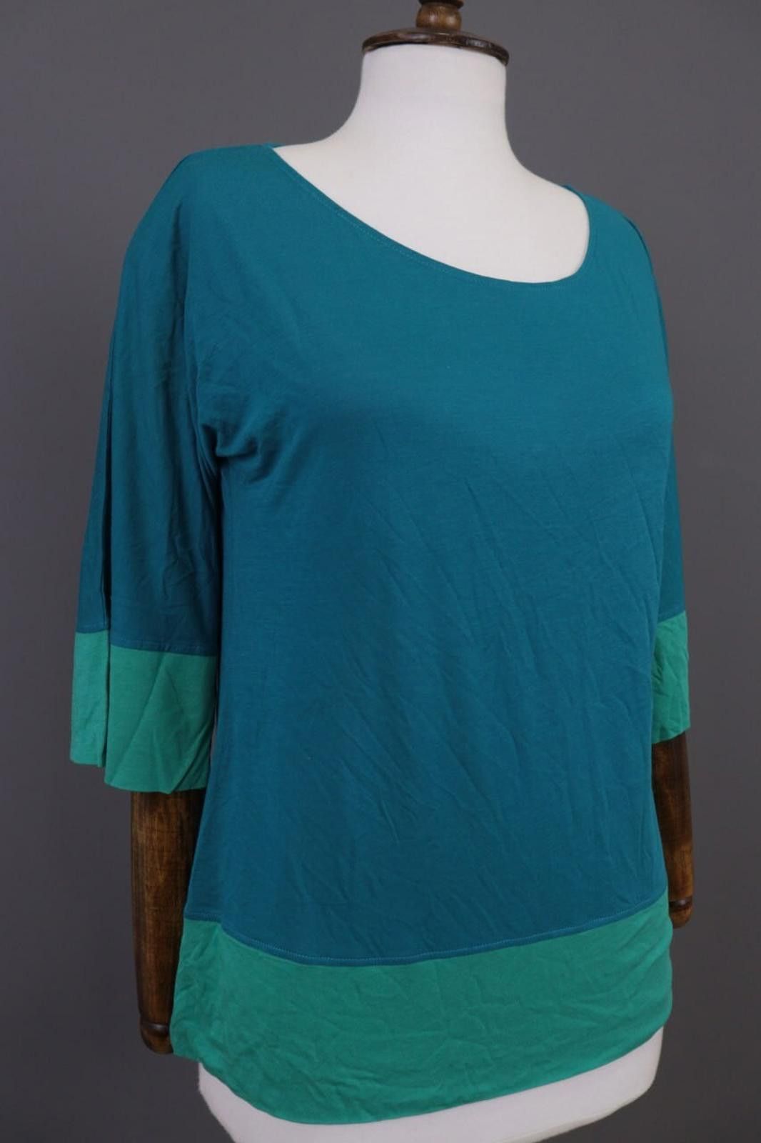 Designer Toast Blue 3/4 Sleeve Relaxed Summer Blouse Shirt Size 8 Size M / US 6-8 / IT 42-44 - 7 Thumbnail
