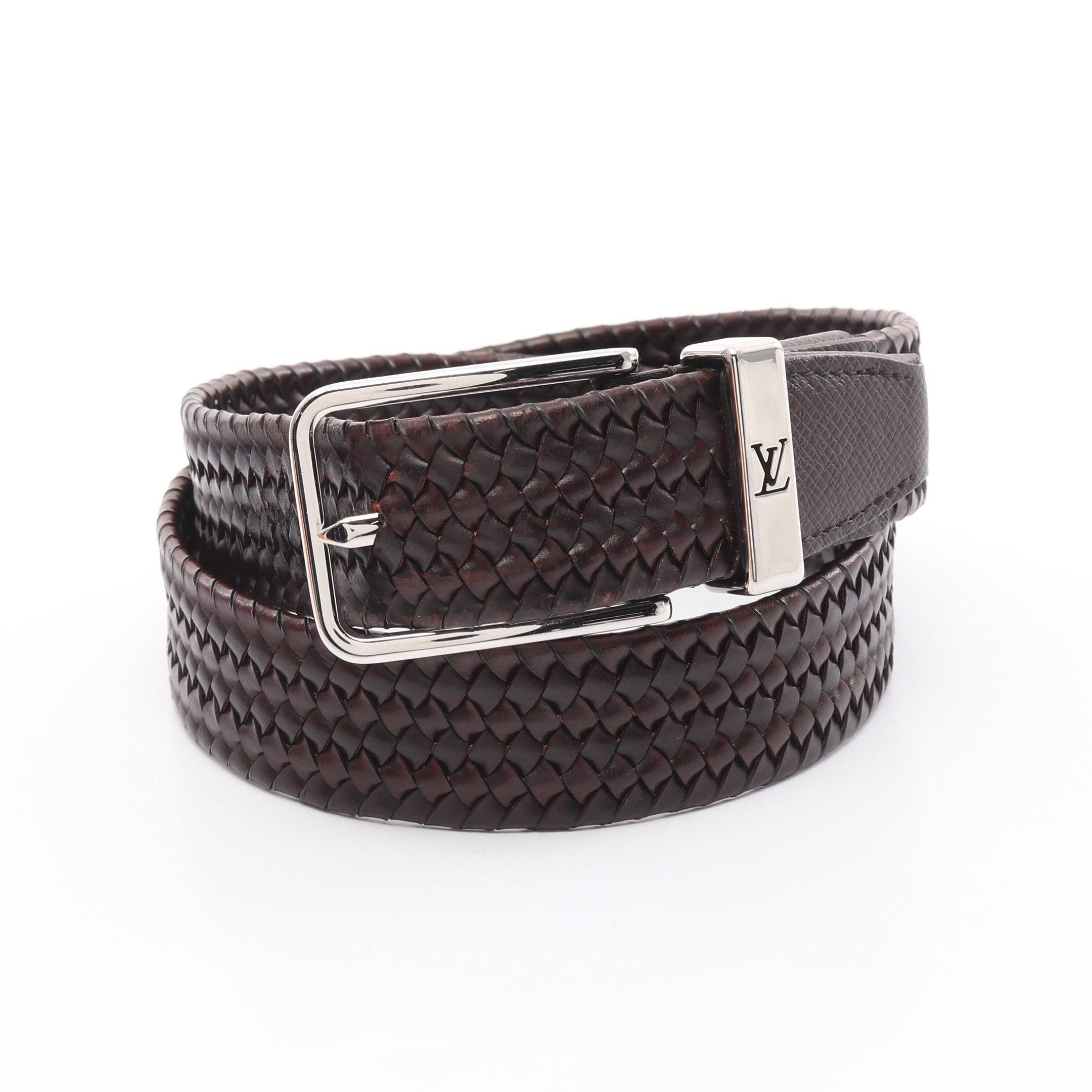 Louis Vuitton LOUIS VUITTON Silver CEINTURE CLASSIC BELT EPI