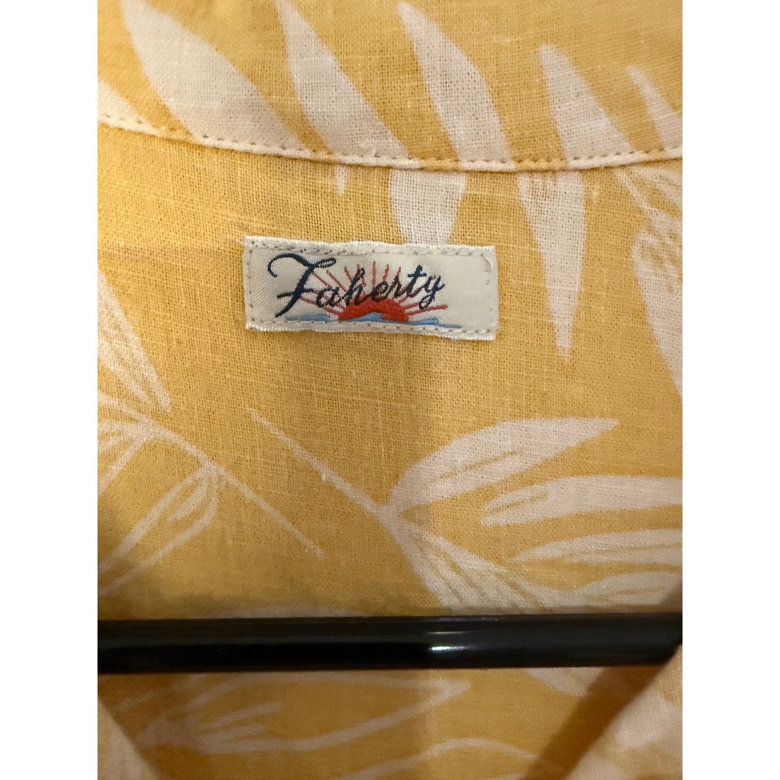 Faherty Faherty Yellow Hana Dress Front Button Linen/Cotton Size S Size S / US 4 / IT 40 - 3 Thumbnail