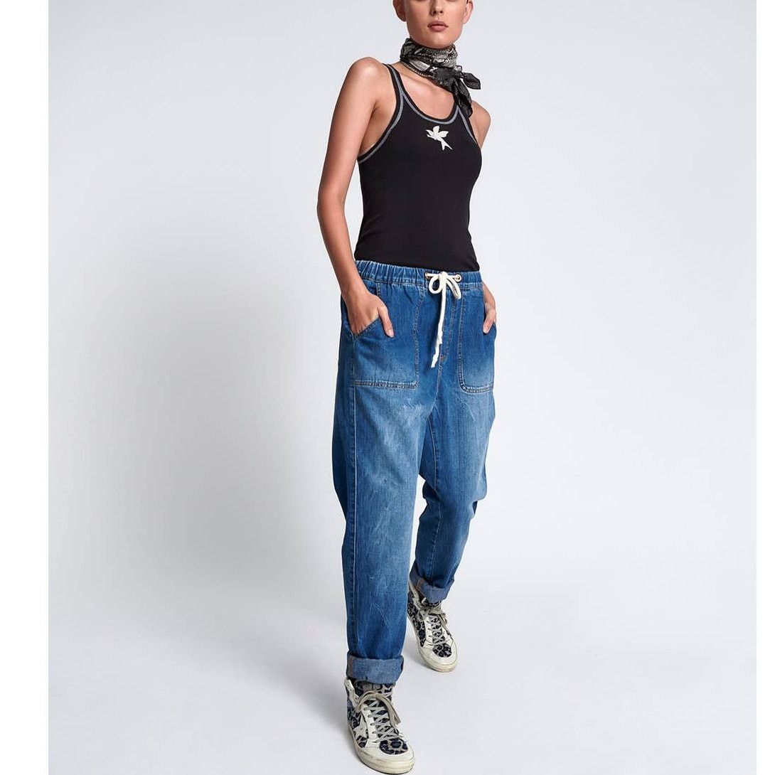 One Teaspoon New One Teaspoon HIGH WAIST SHABBIES DRAWSTRING JEANS $180 Size 26" / US 2 / IT 38 - 5 Thumbnail