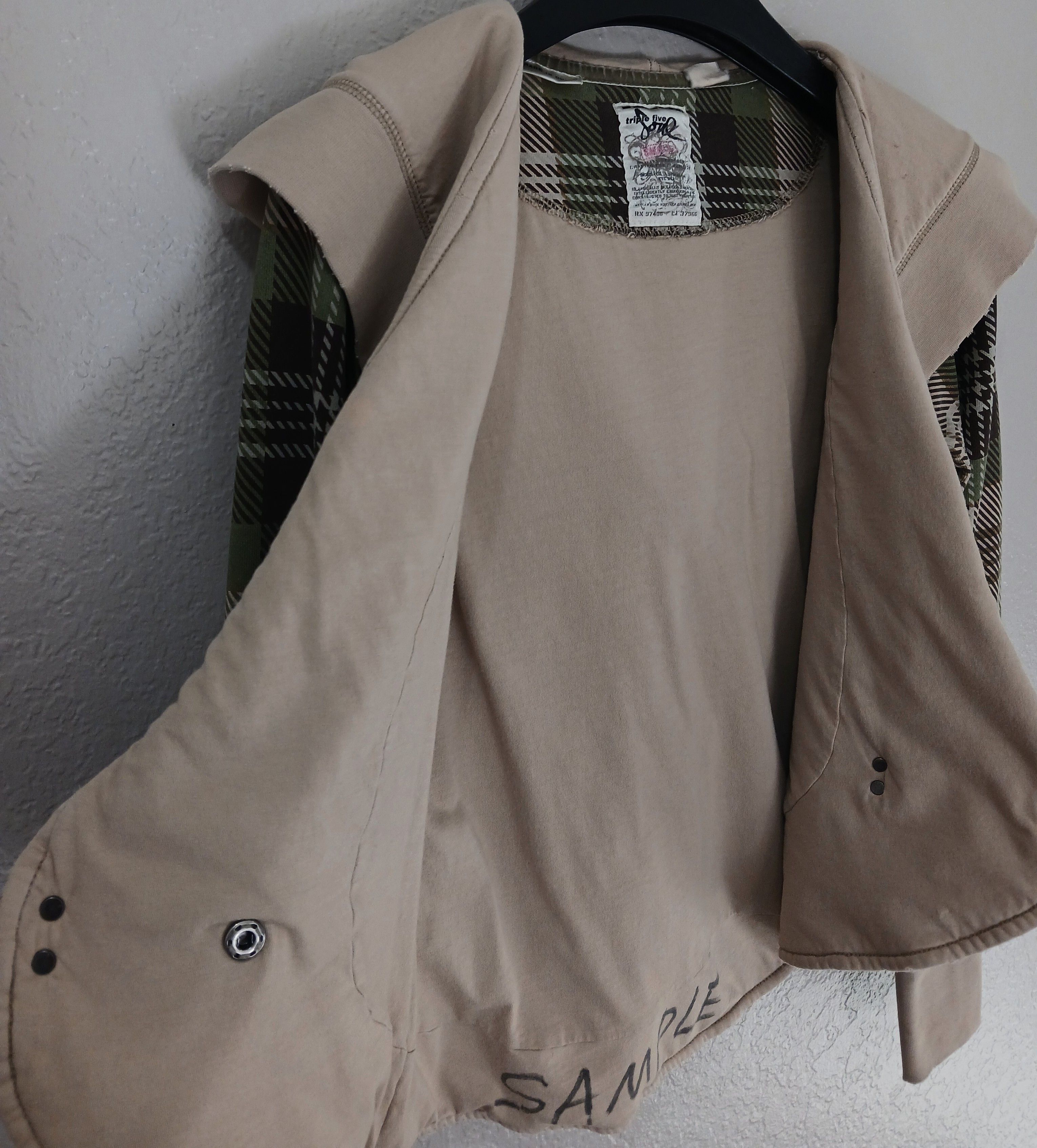 Triple 5 Soul × Vintage Triple 5 Soul Vintage 2000s Hook Closure Plaid Hooded Jacket Size S / US 4 / IT 40 - 15 Thumbnail
