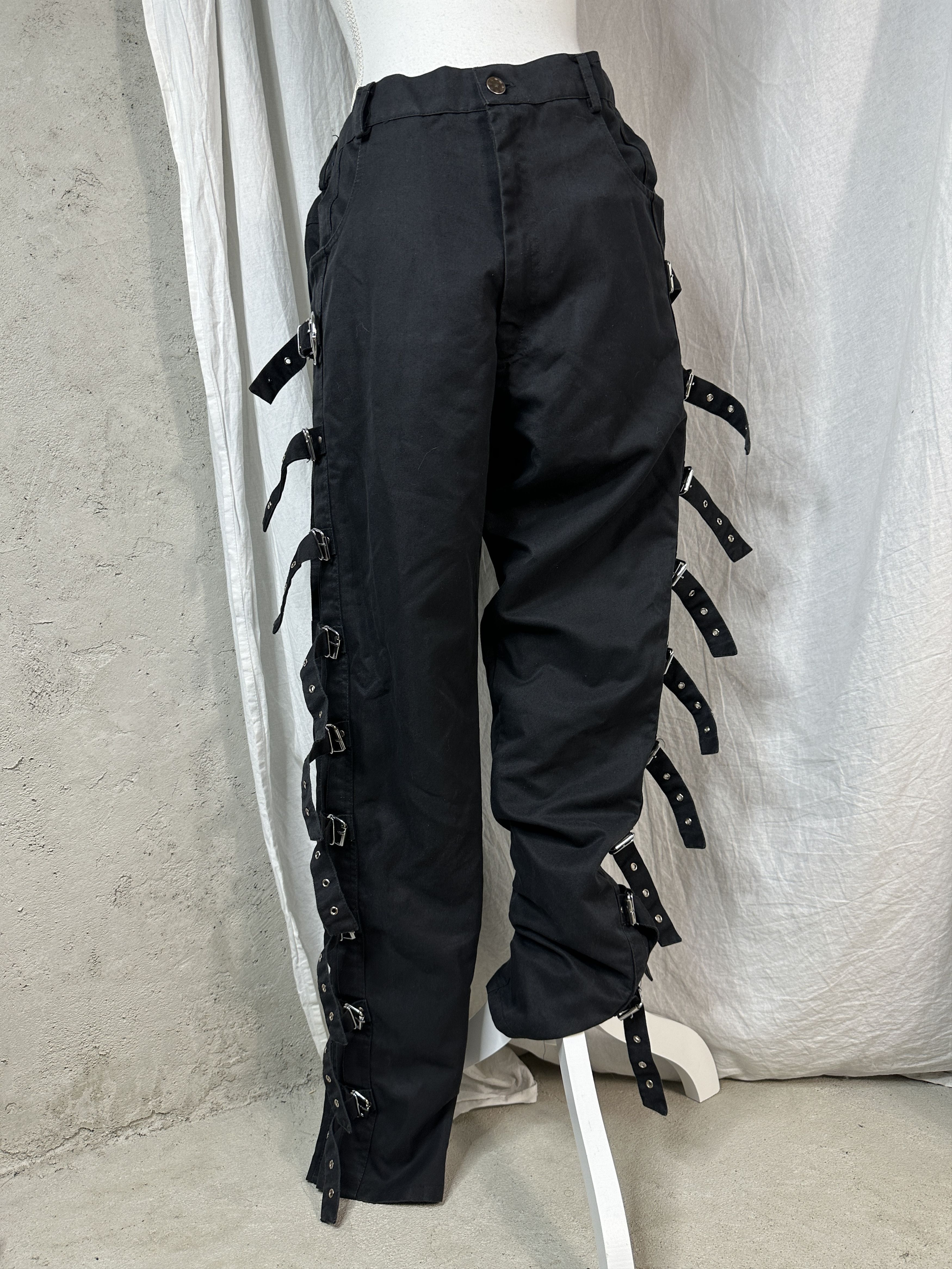 Vintage Goth Vintage Straps Trousers Size US 34 / EU 50 - 1 Thumbnail