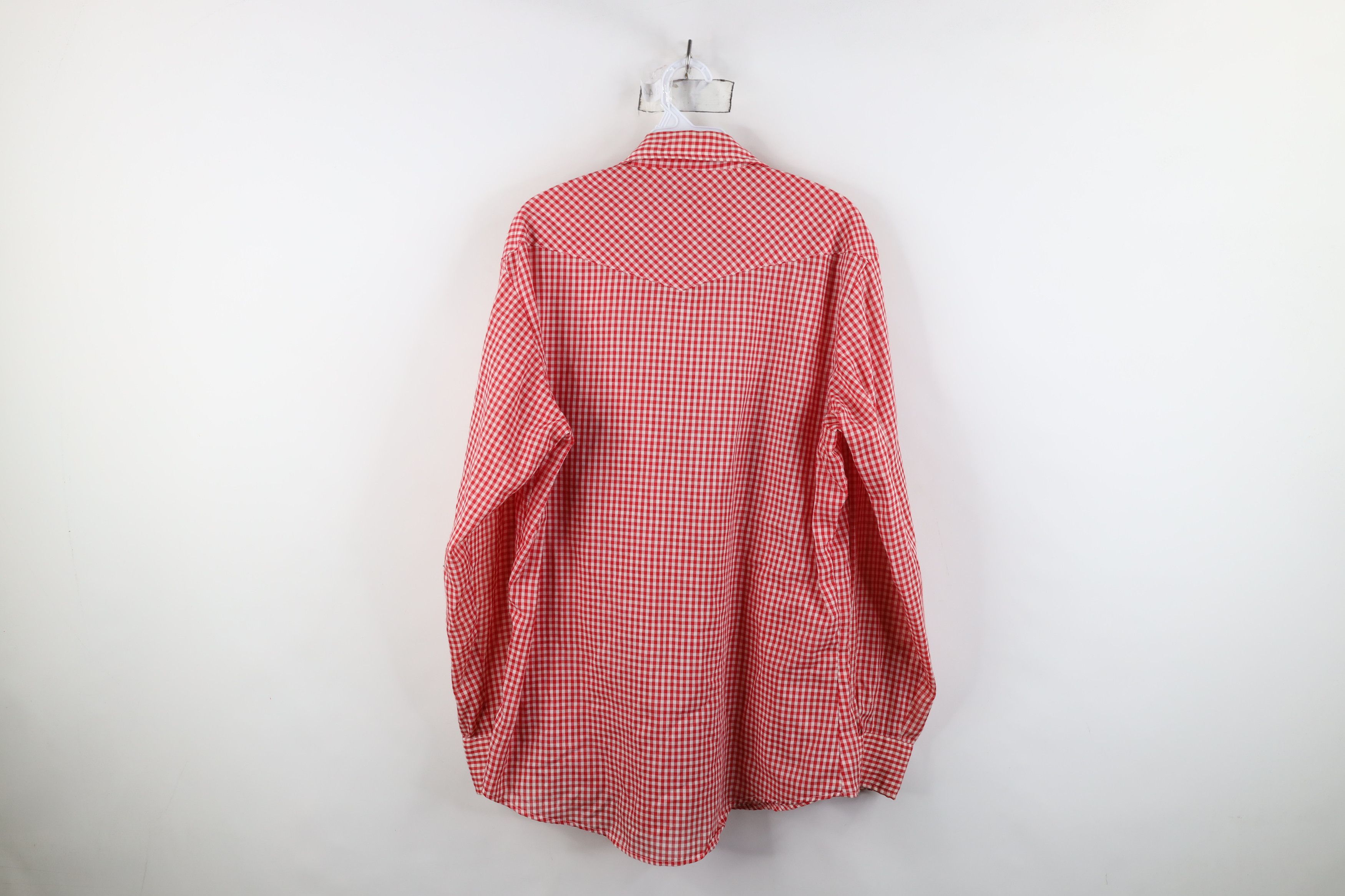 Vintage Vintage 70s Rockabilly Snap Button Shirt Gingham Plaid USA Size US L / EU 52-54 / 3 - 12 Thumbnail