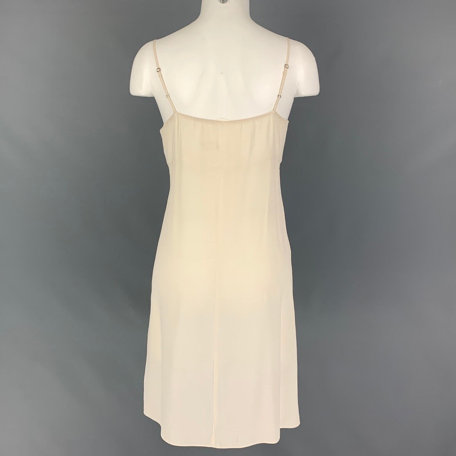 Other TWELFTH STREET Size S Cream Silk Slip Dress Size S / US 4 / IT 40 - 3 Thumbnail