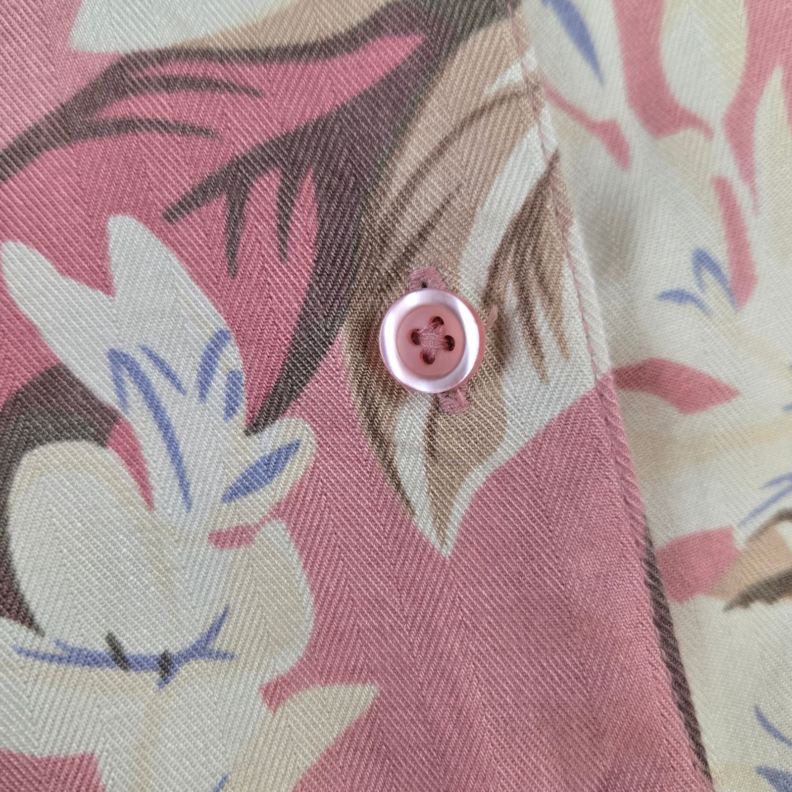 Vintage 90s Mauve Pink Tropical Floral Crop Top Size Small Size S / US 4 / IT 40 - 7 Thumbnail
