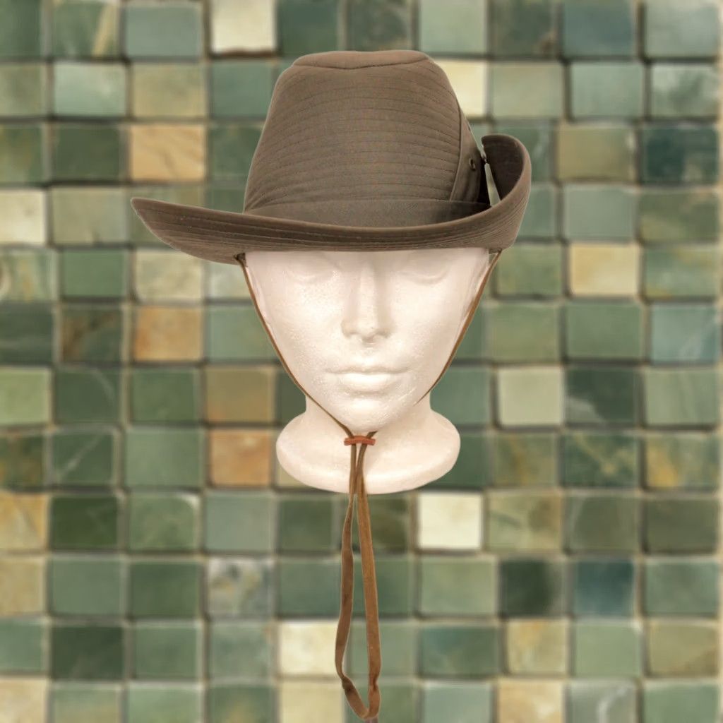 Vintage L.L. Bean Olive Green Hunter Hat 7 1/4 Adult Mens VTG 1970s Boonie Cap Fishing/Hunting Hat 70s Size ONE SIZE - 1 Thumbnail