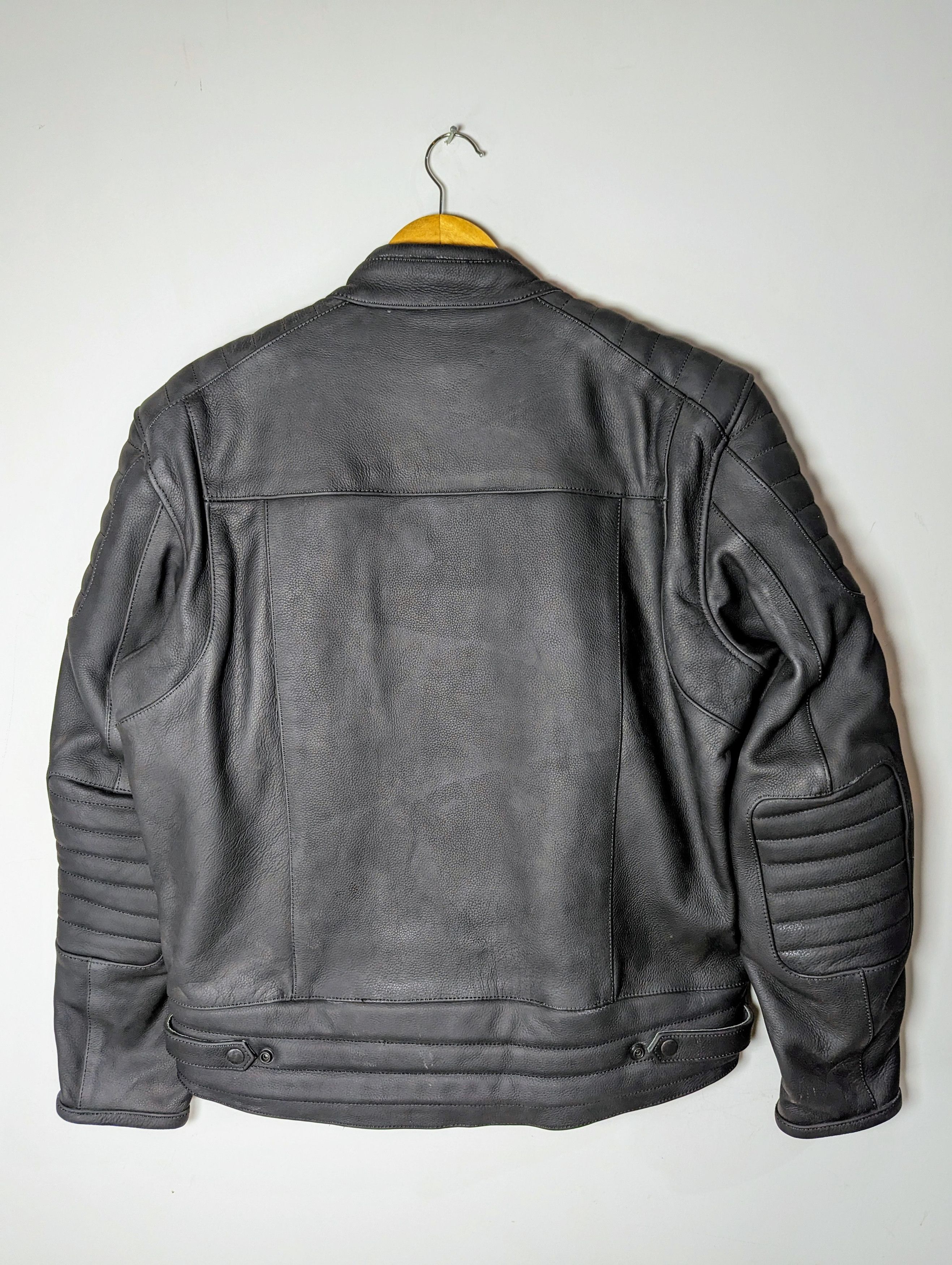 Genuine Leather MEN MATT BLACK LEATHER JACKET BIKER STREETWEAR Size US M / EU 48-50 / 2 - 5 Thumbnail