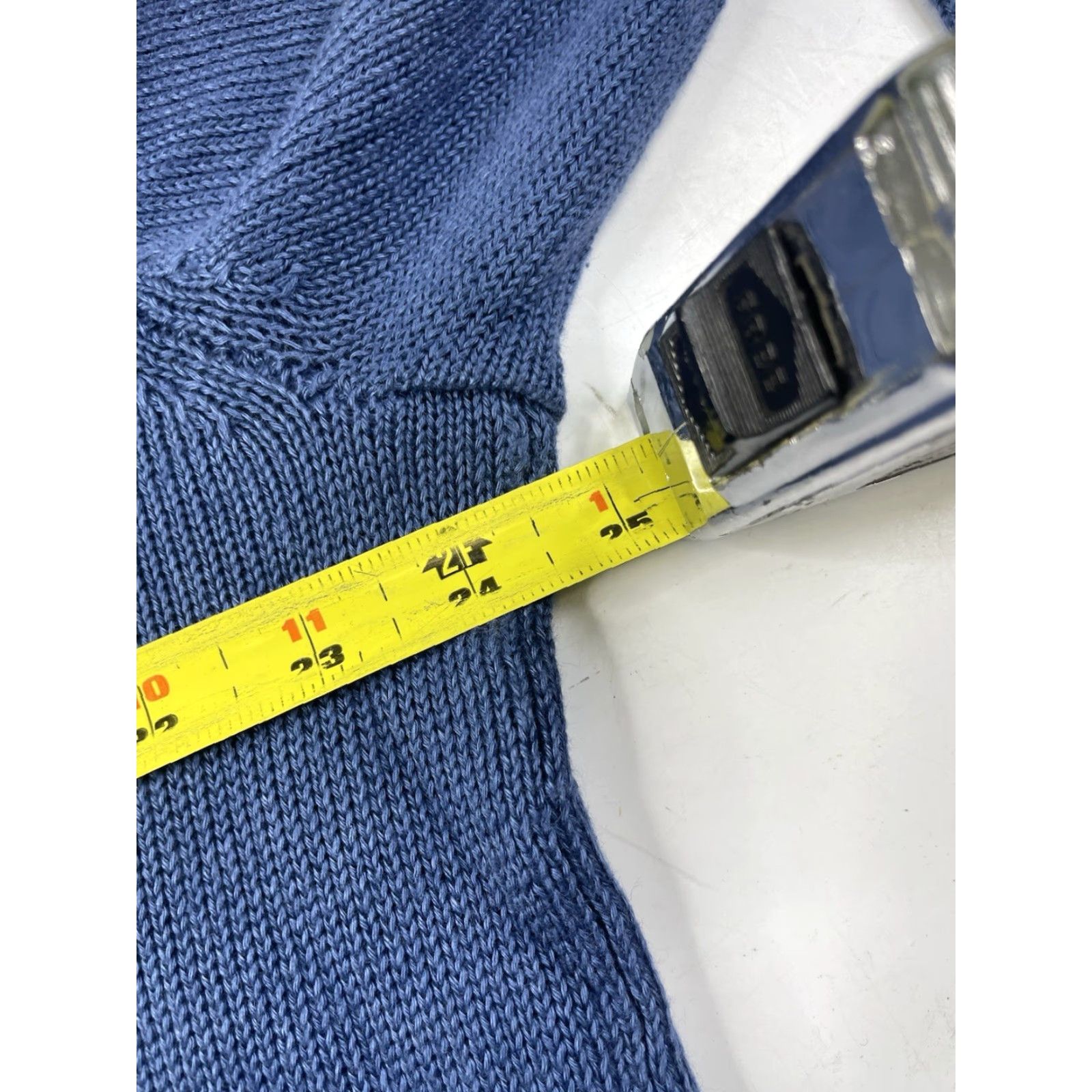 Vince Vince Men’s XL Pullover Knit Sweater Crewneck Blue Ombré Linen Knit Breathing Lightweight Classic Designer Preppy Casual Size US XL / EU 56 / 4 - 6 Thumbnail