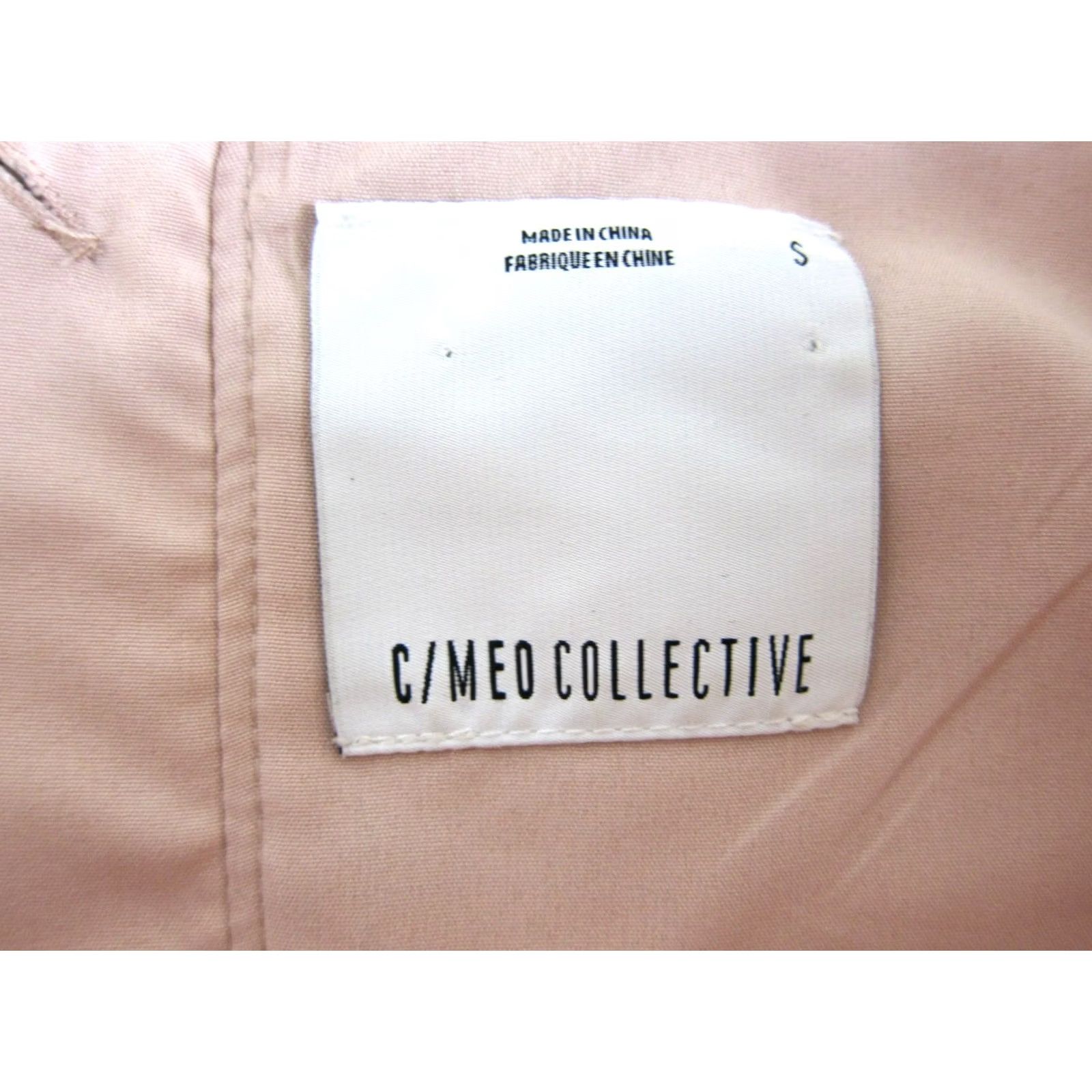 Vintage C/MEO COLLECTIVE Pink Through You Belted Puff Sleeve Wide Leg Stripe Jumpsuit S Size 28" / US 6 / IT 42 - 3 Thumbnail