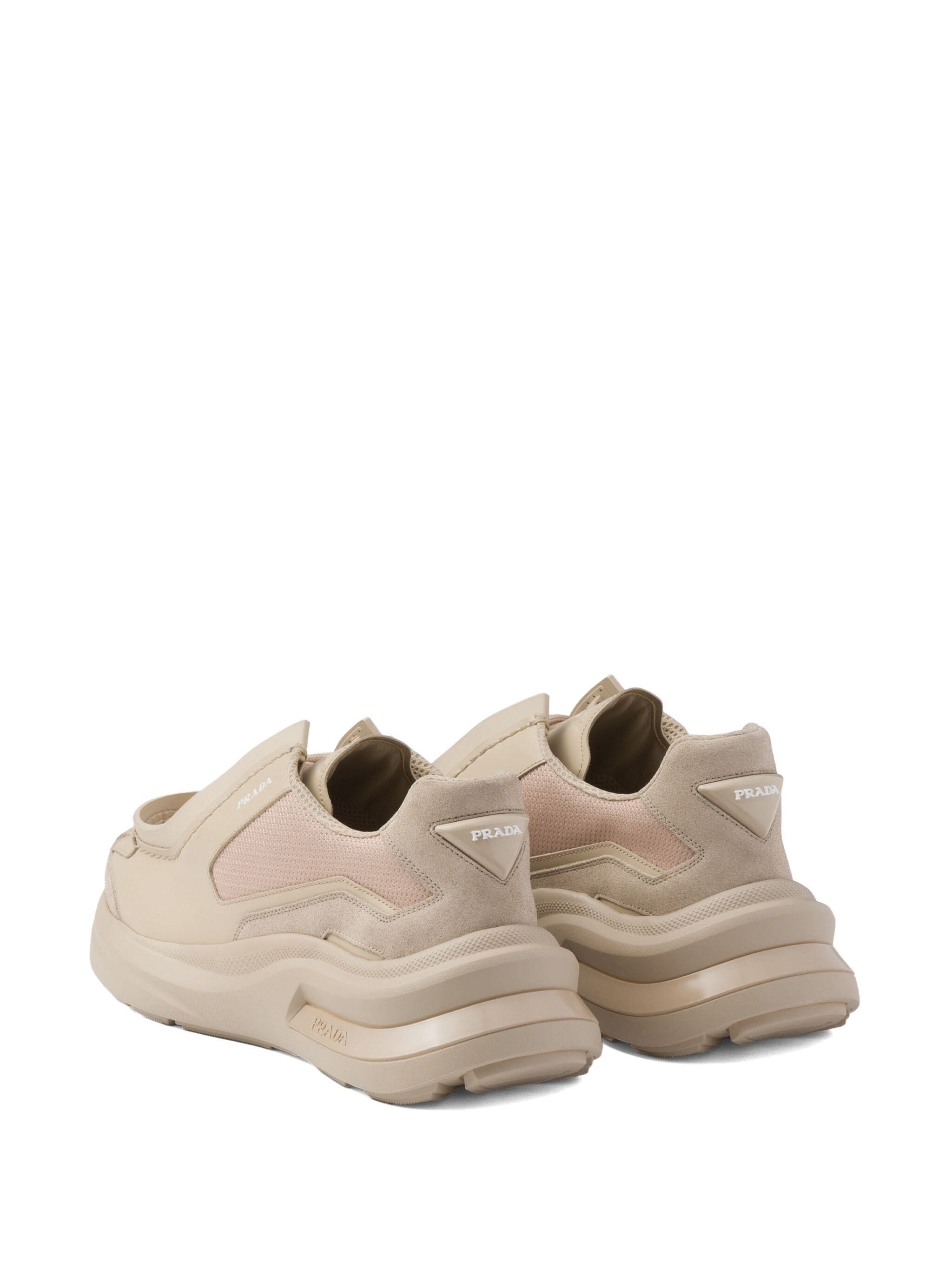 Prada o1mt1gz1024 Systeme Leather Sneakers in Beige Size US 8 / EU 41 - 3 Thumbnail