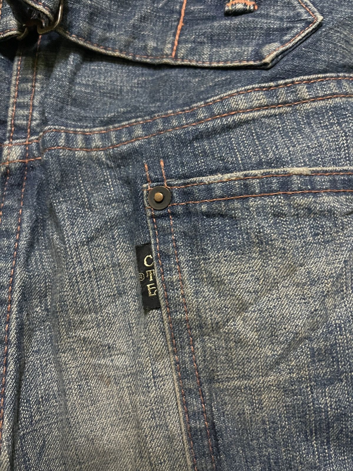 Japanese Brand Cootie Productions Buckle Back Jeans Faded Size US 32 / EU 48 - 17 Thumbnail