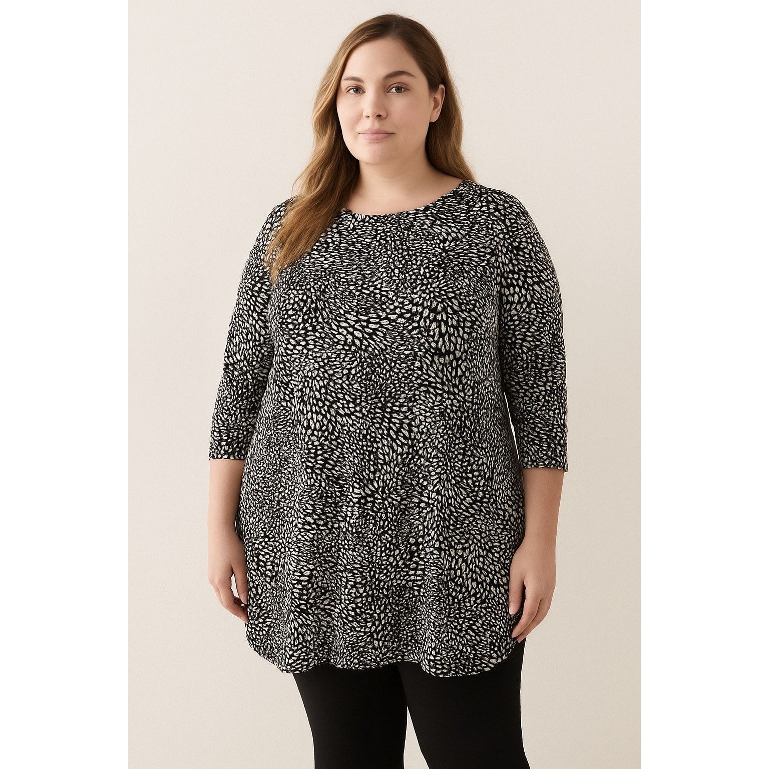 Other Philosophy Woman Black & White Floral Tunic Top 1X Excellent Size XXL / US 16-18 / IT 52-54 - 1 Thumbnail