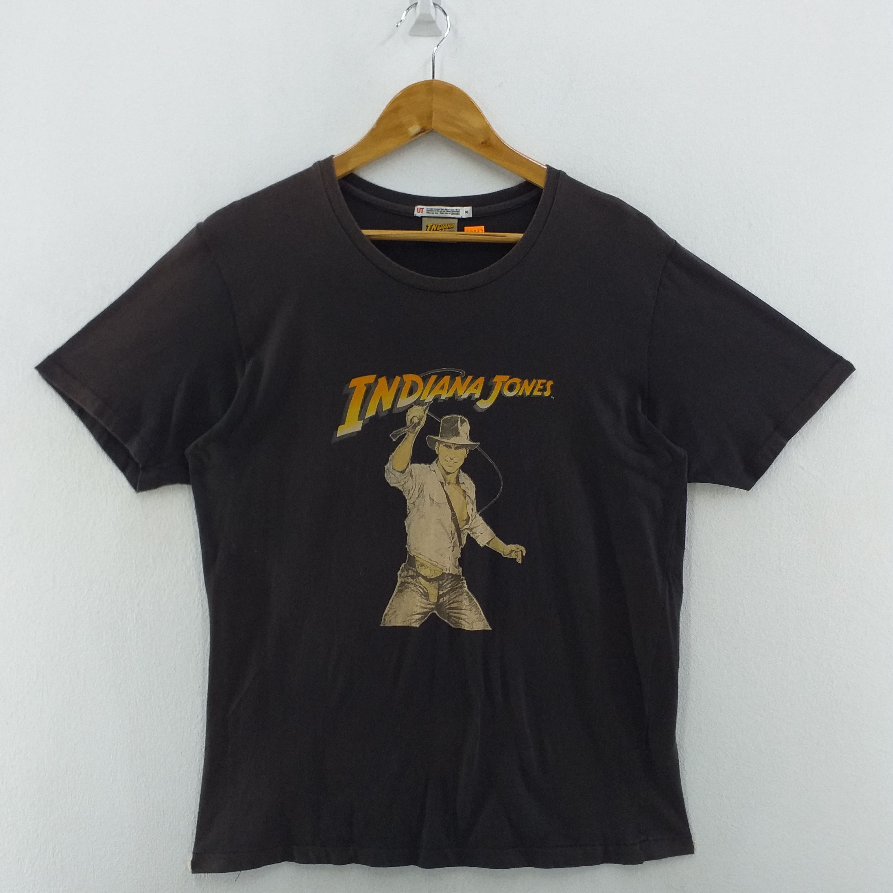 image of Indiana Jones Vintage Movies T Shirt Medium -G025 in Black, Men's