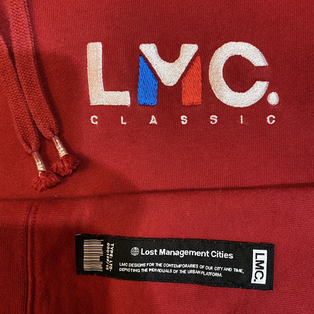 Japanese Brand LMC lost management cities hoodie red Size US M / EU 48-50 / 2 - 3 Thumbnail