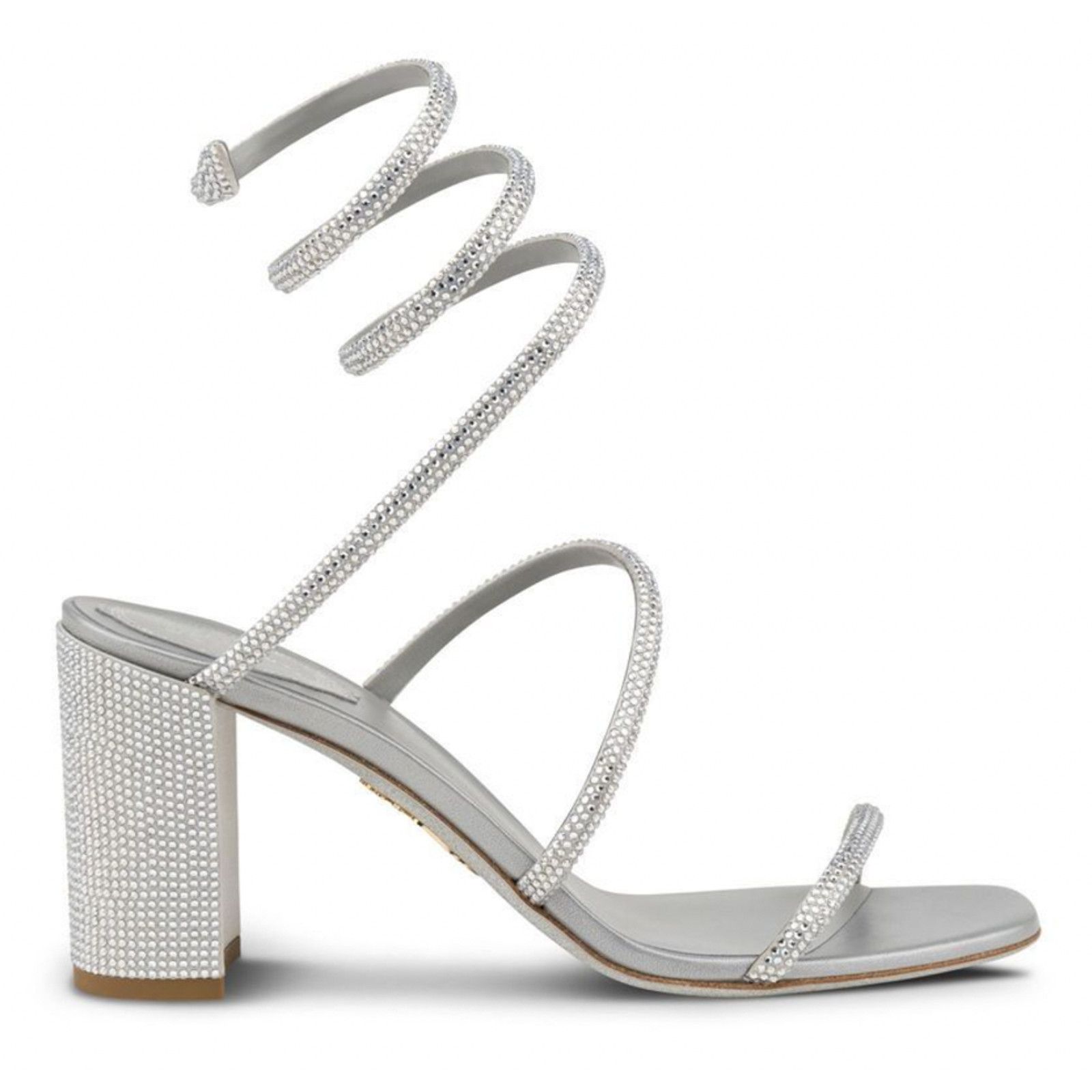 Rene Caovilla Cleo Crystal Wrap Strap Sandal Block Heel Pump 36 Size US 6 / IT 36 - 1 Thumbnail