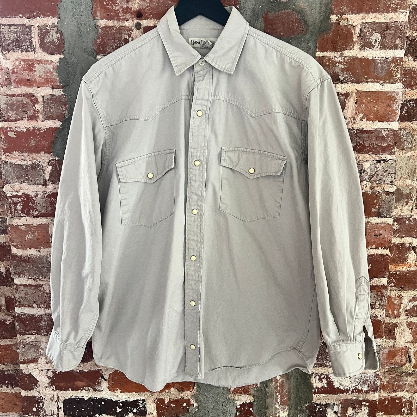 Banana Republic VTG Banana Republic Western Pearl Snap LS Shirt M 22x28 Size US M / EU 48-50 / 2 - 2 Thumbnail