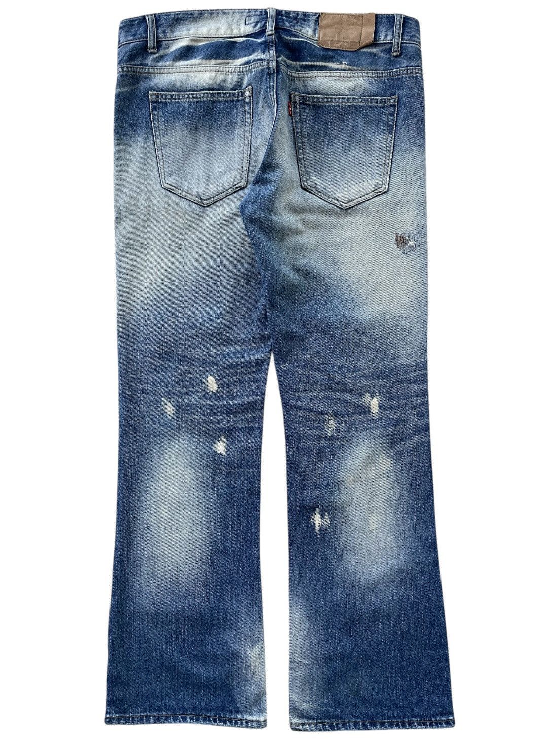 Who Decides War 2000s Rubbersoul - Flare Patchwork Distressed Jeans Size US 36 / EU 52 - 2 Thumbnail