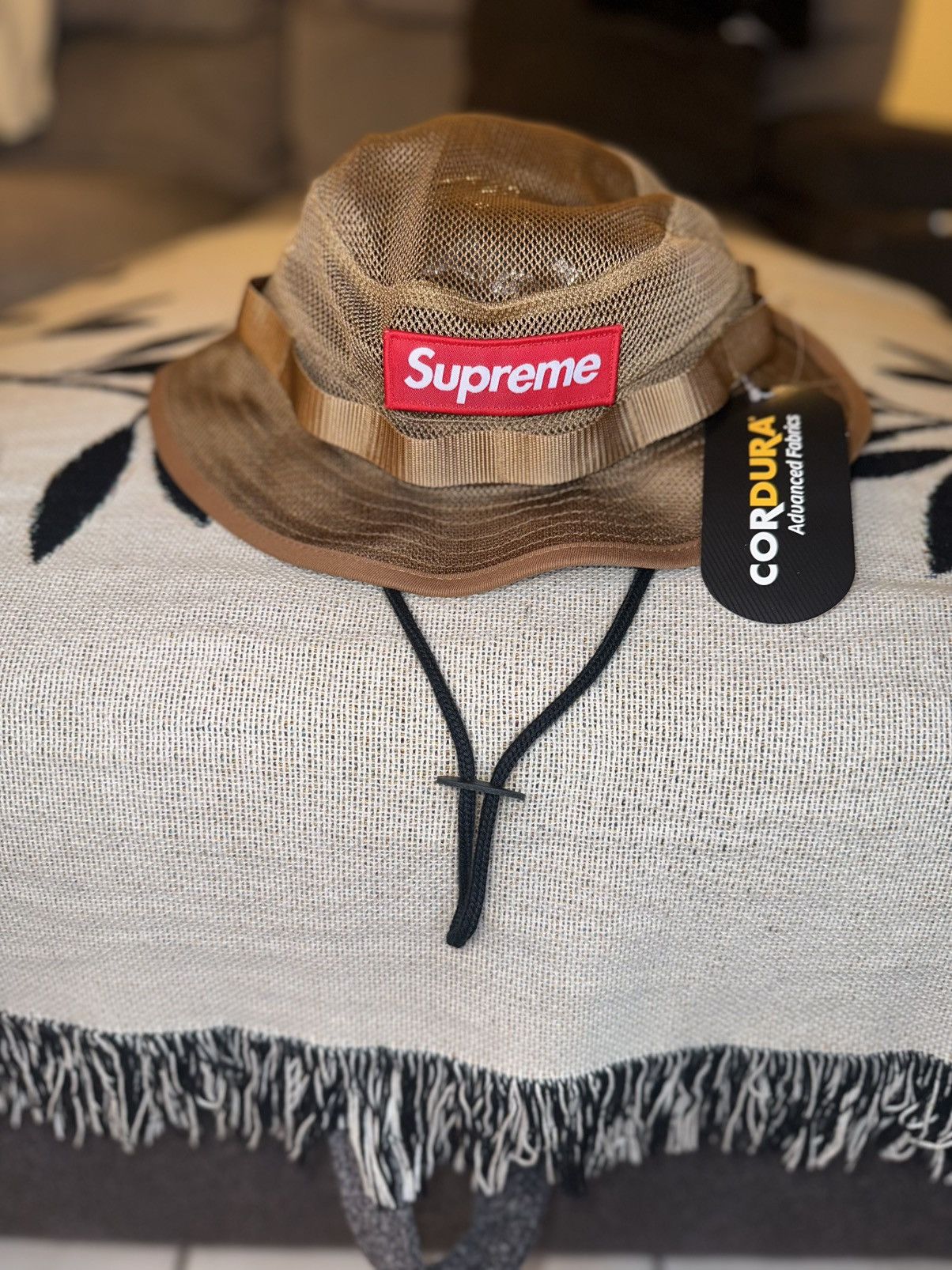 Supreme Mesh Cordura® Boonie\"Sand\" M/L Supreme Mesh Cordura Boonie (SS23) - $64