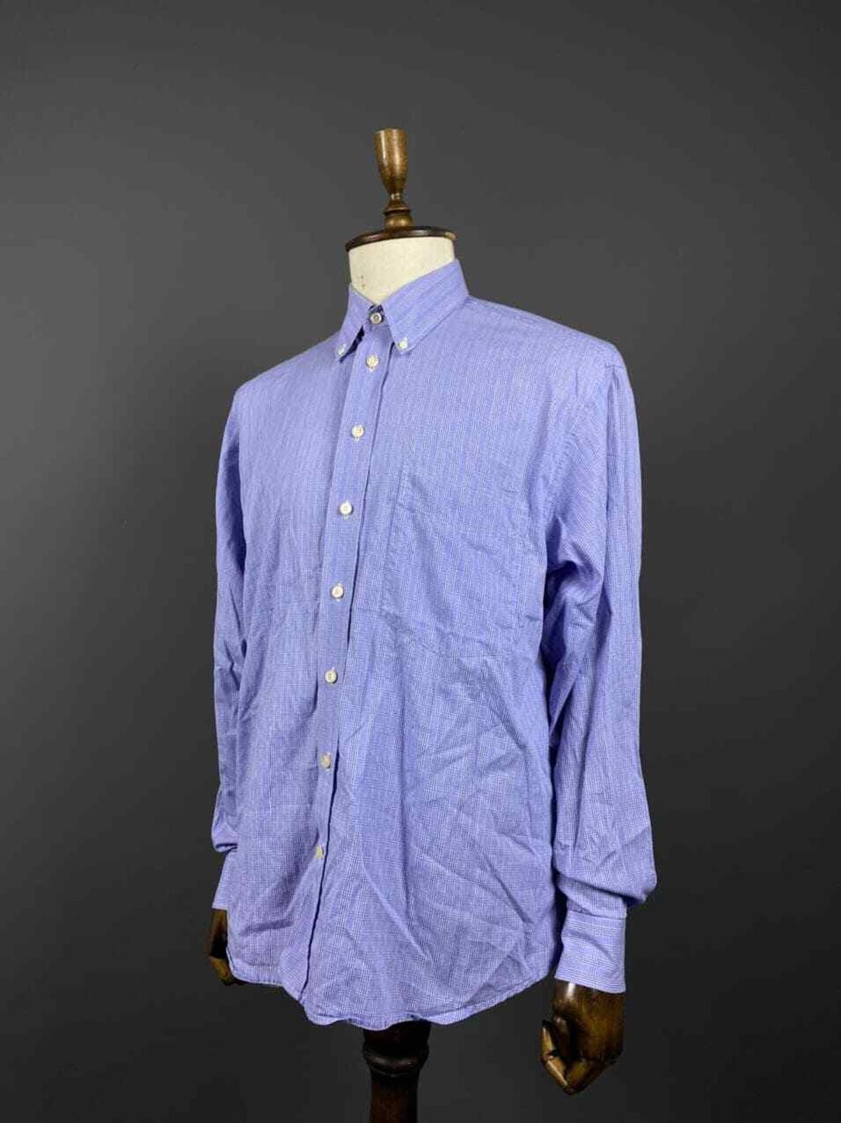 Burberry Burberrys Nova Check Blue Button Up Dress Shirt Size 42 Size US M / EU 48-50 / 2 - 1 Thumbnail
