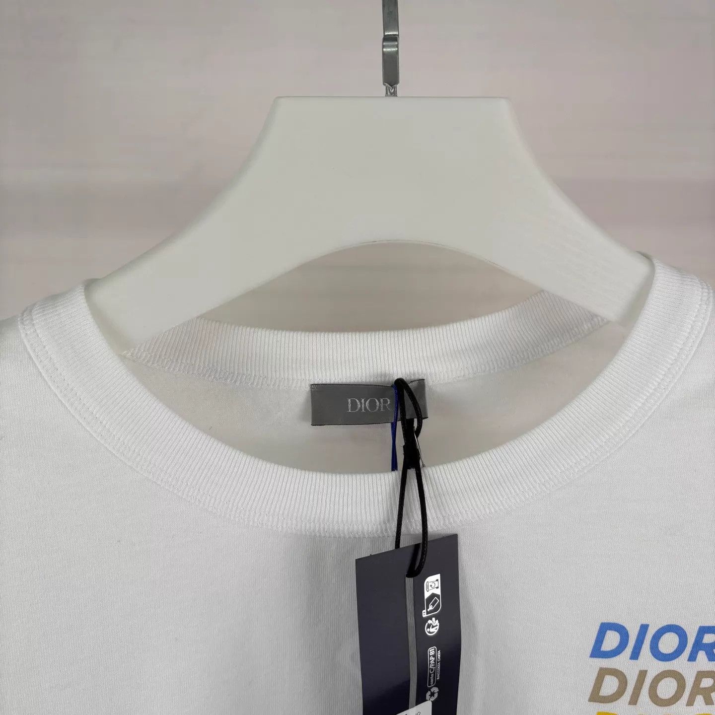 Dior Dior Rainbow Logo White Long Sleeve T-Shirt M Size M / US 6-8 / IT 42-44 - 3 Thumbnail