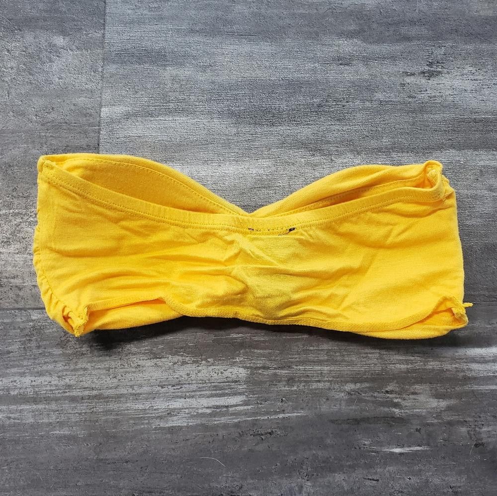 rue21 Mustard Rue21 Front Twist Bandeau Bra Size ONE SIZE - 2 Thumbnail