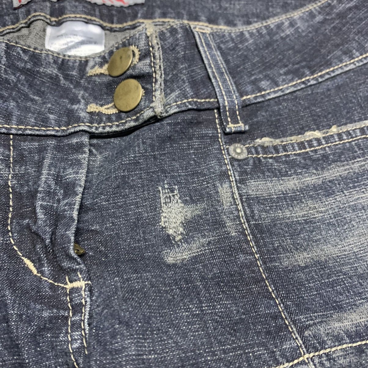 If Six Was Nine × Japanese Brand × Vintage Flare Bell Bottom Parasuco Denim Clawmark Distressed Jean Size US 33 - 10 Thumbnail