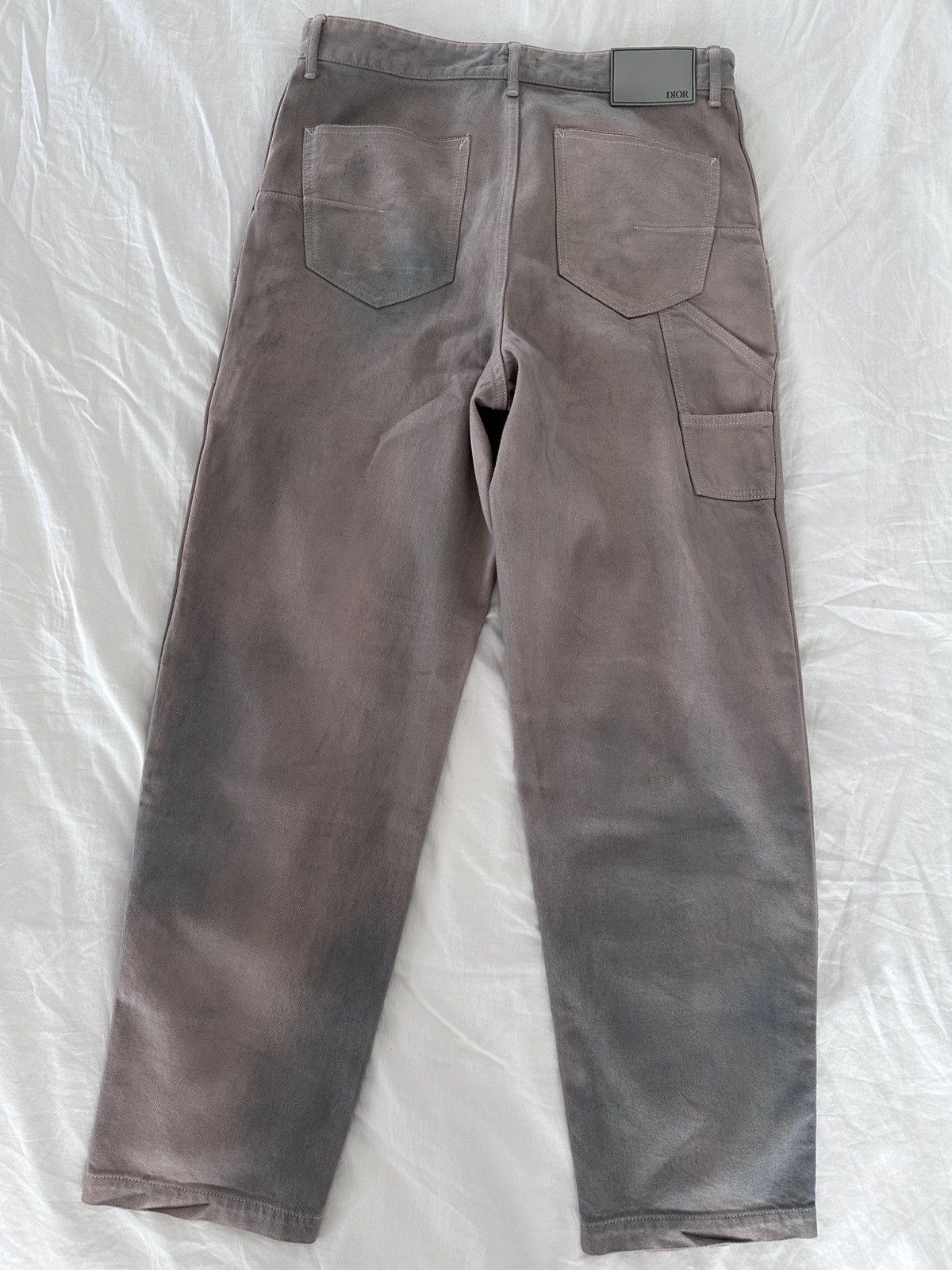 Dior × Kim Jones Christian Dior by Kim Jones lilac work cargo denim jeans Size US 30 / EU 46 - 4 Thumbnail