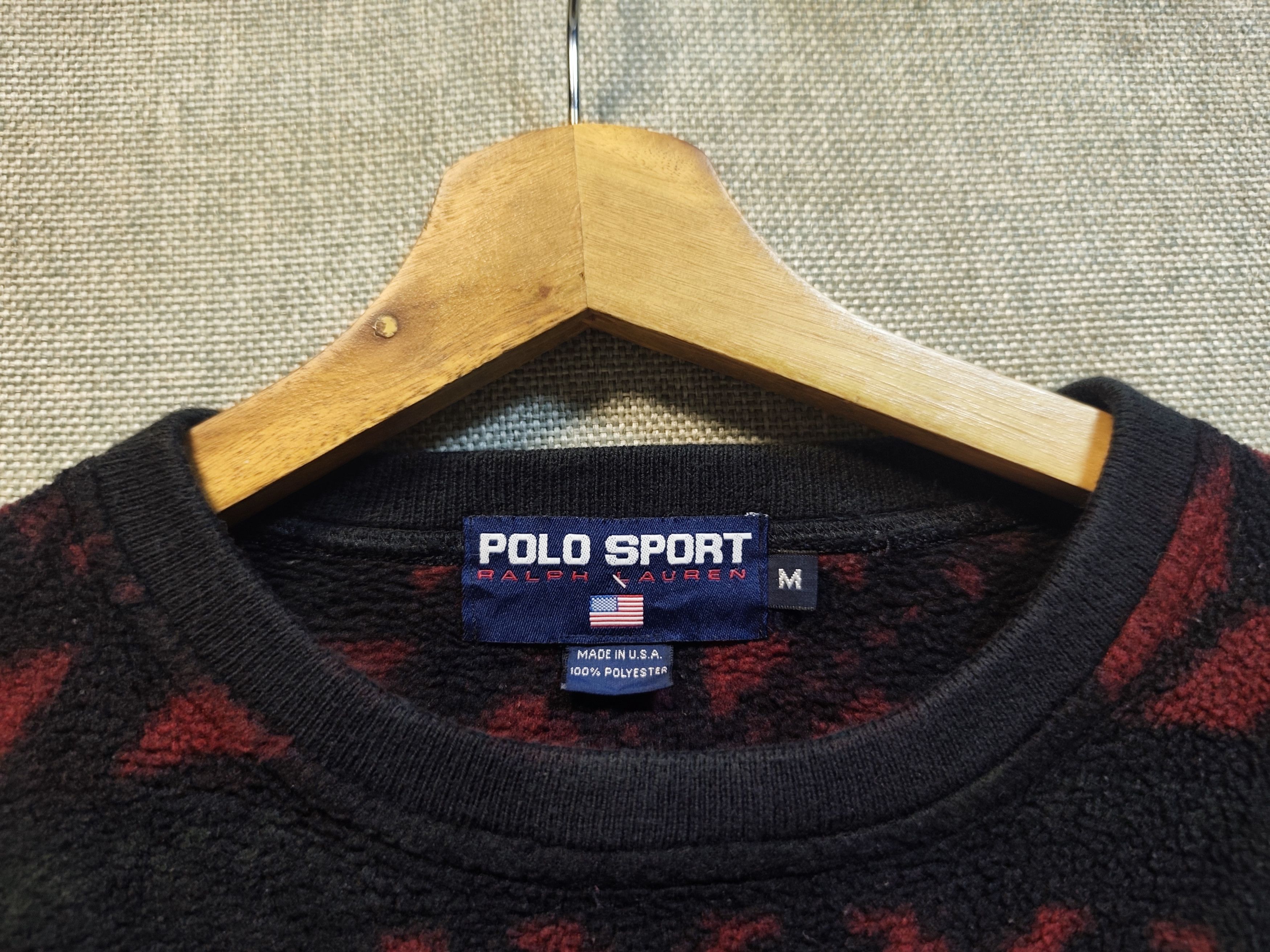 Ralph Lauren Sport Vintage 90s Polo Sport Ralph Lauren Fleece Sweater Size US M / EU 48-50 / 2 - 5 Thumbnail