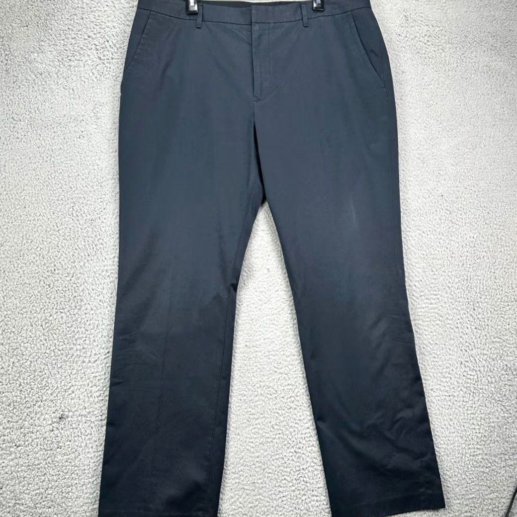 Bonobos Bonobos Khakis Pants Mens 38X32 Black 100% Cotton Chino Flat Front Straight Fit Pants Boys? Size US 38 / EU 54 - 2 Thumbnail