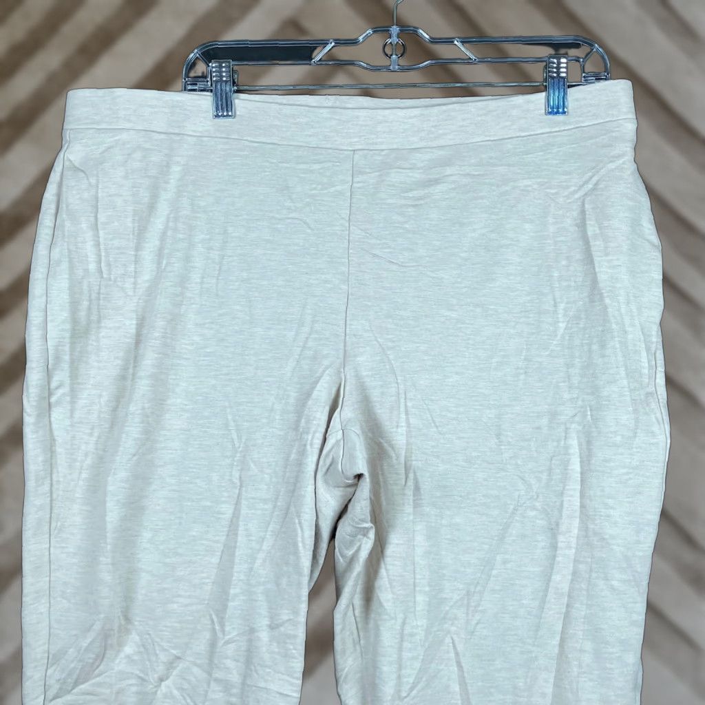 Vintage Chicos Womens Pants Cream Pull On High Rise Crop Ankle Stretch 3 XL Size 26" / US 2 / IT 38 - 1 Thumbnail