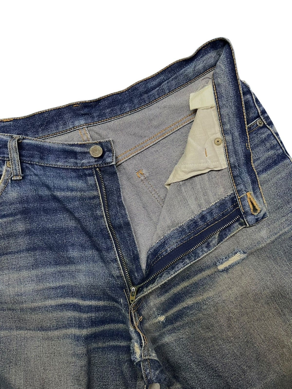 Japanese Brand Vintage Denim Of Gate MON Japan - Faded Mud Wash, Distressed Size US 35 - 10 Thumbnail