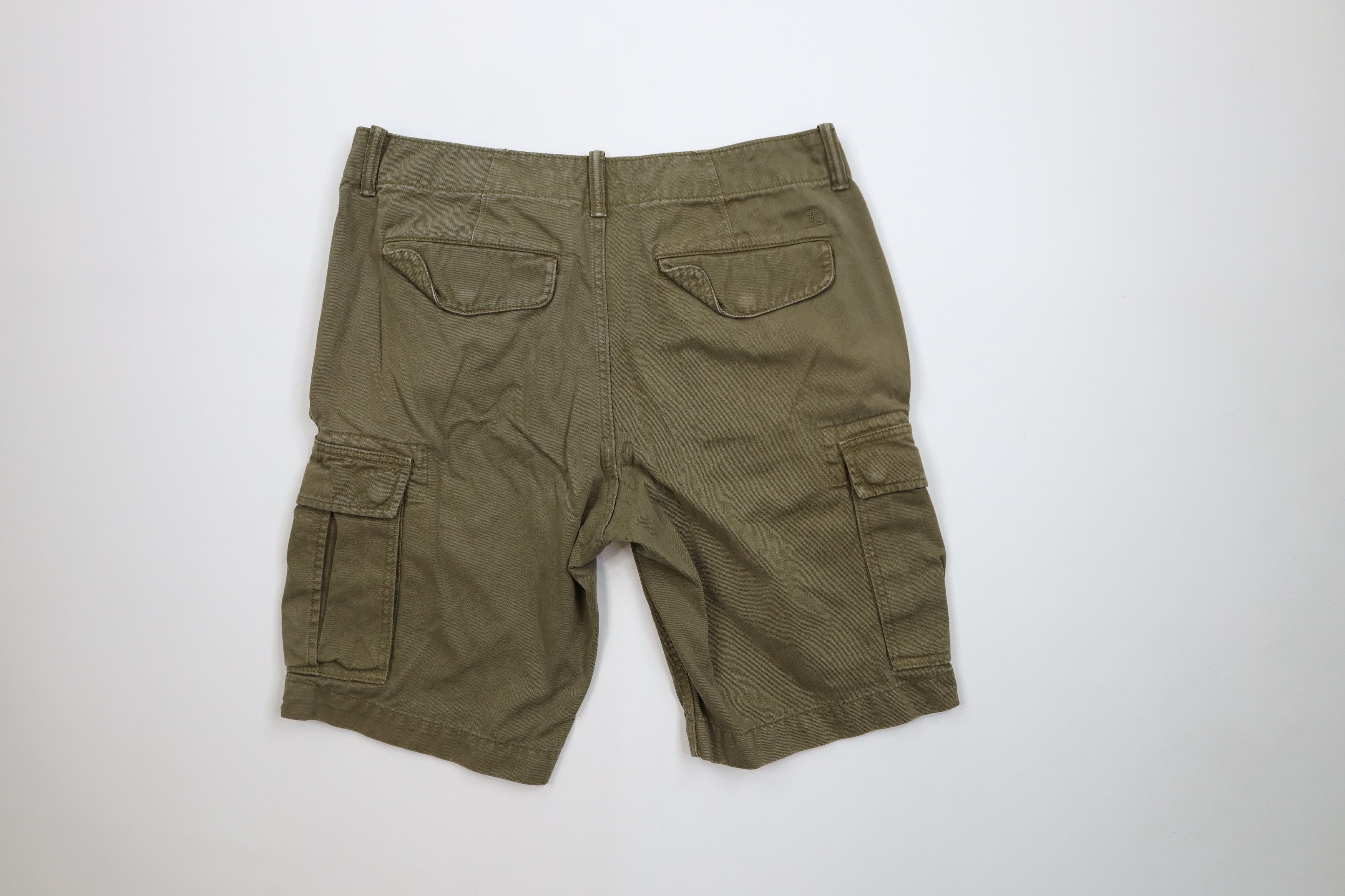 Lands' End Vintage 90s Lands End Heavyweight Cargo Shorts Green Cotton Size US 36 / EU 52 - 10 Thumbnail