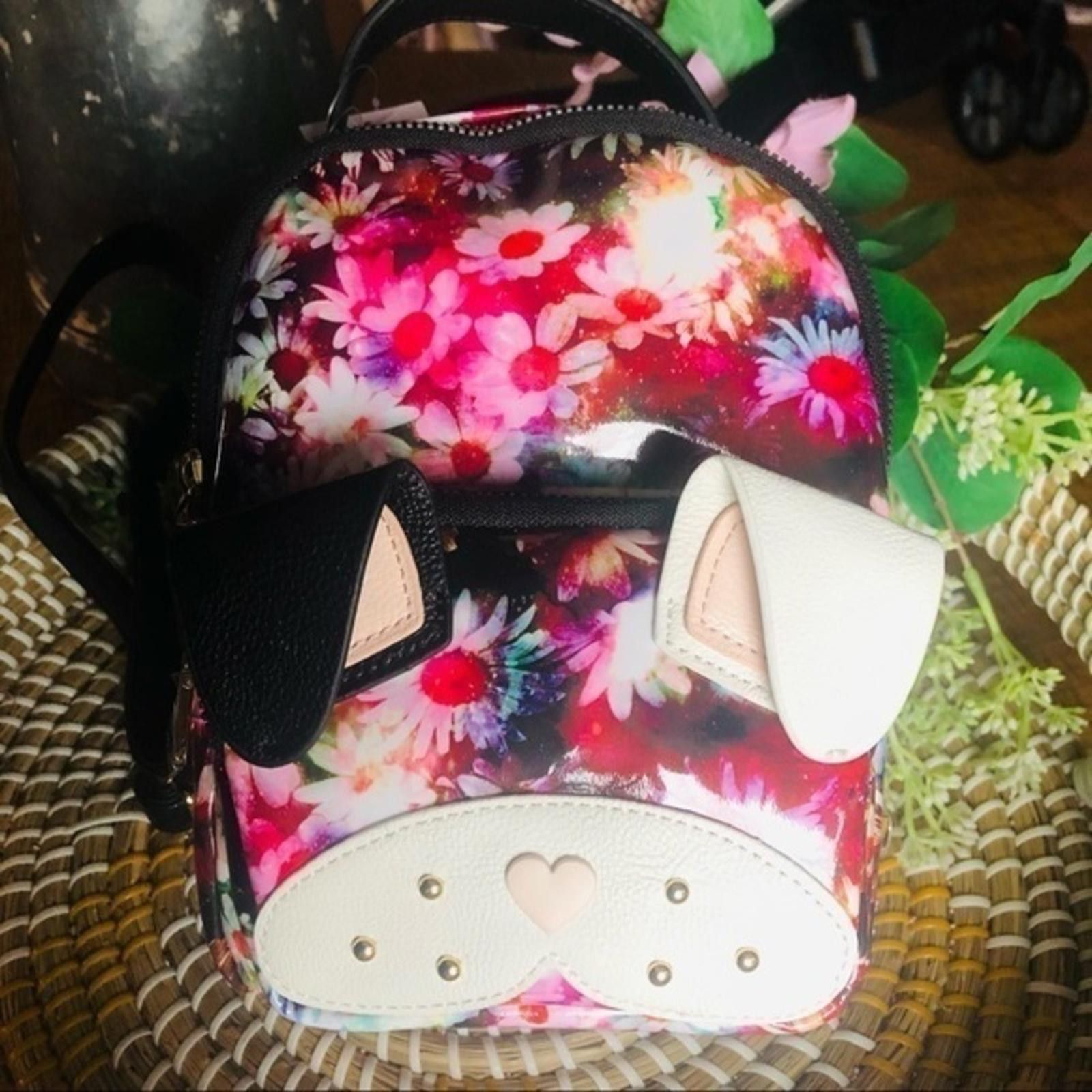 Designer Betsey Johnson Floral Dog Backpack NWT Size ONE SIZE - 2 Thumbnail