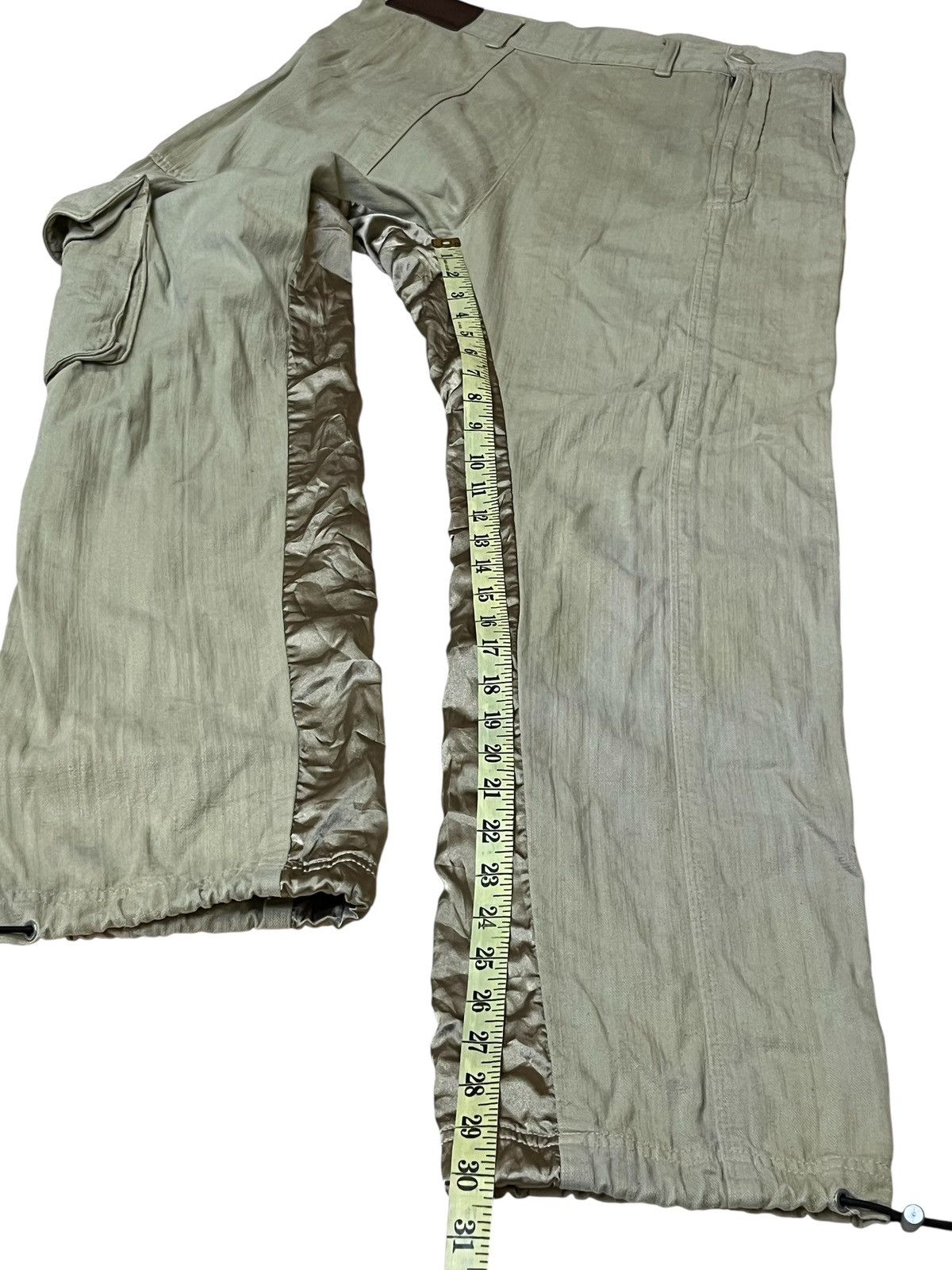 Japanese Brand Japanese cult EARTH MUSIC with silk patchwork cargo pants Size US 31 - 18 Thumbnail