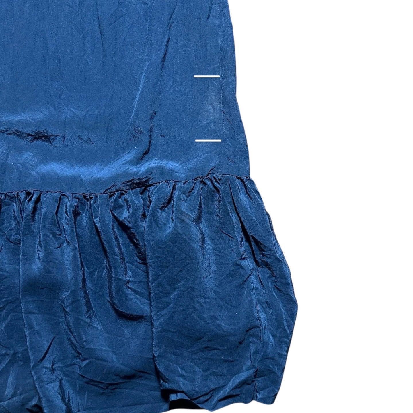 Isabel Marant ISABEL MARANT Blue Ruflee Trime Mini Dress Tie Waist Size S / US 4 / IT 40 - 10 Thumbnail