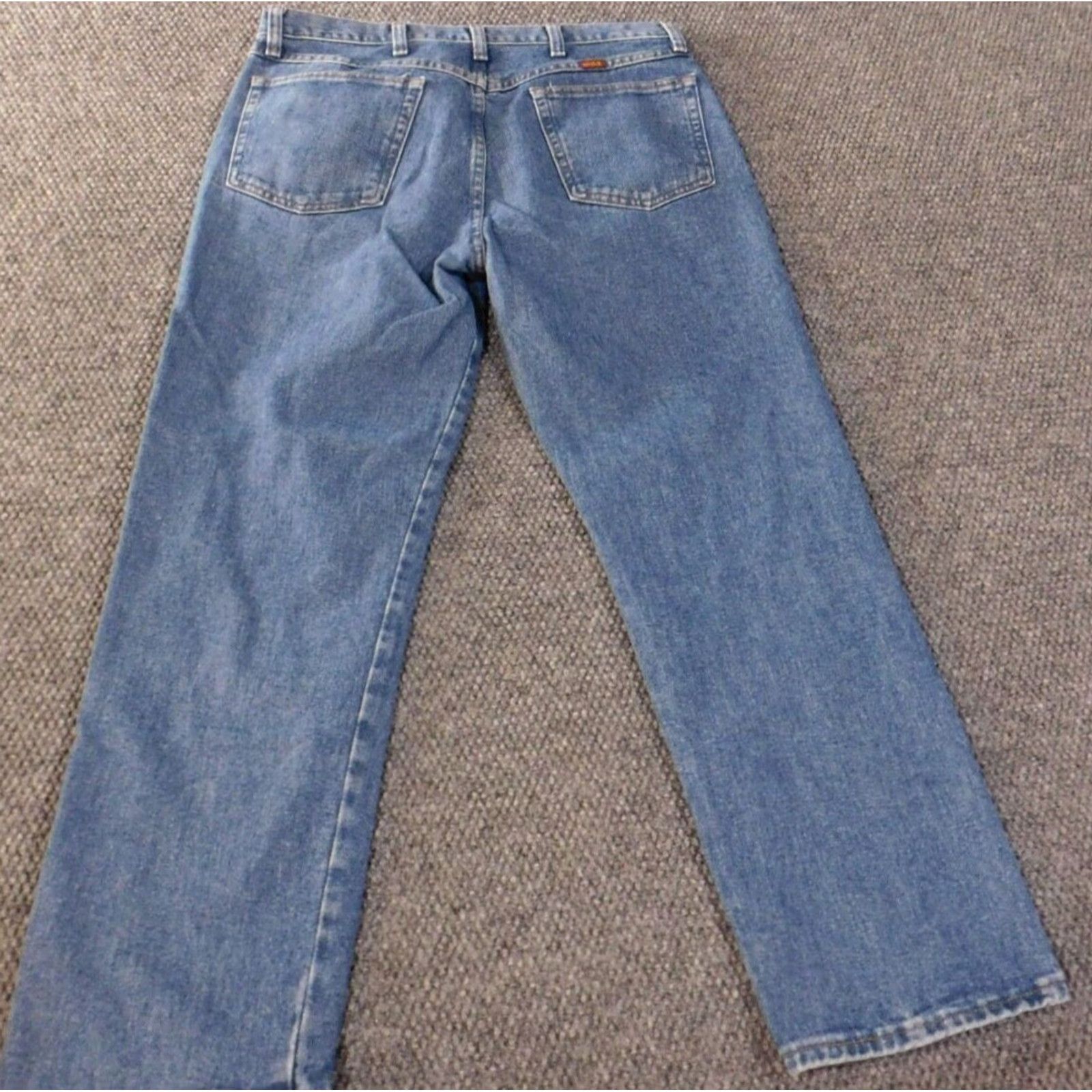 Vintage Rustler Jeans 34x32 Mens Blue Original Straight Western Denim Shirt? Size US 34 / EU 50 - 5 Thumbnail