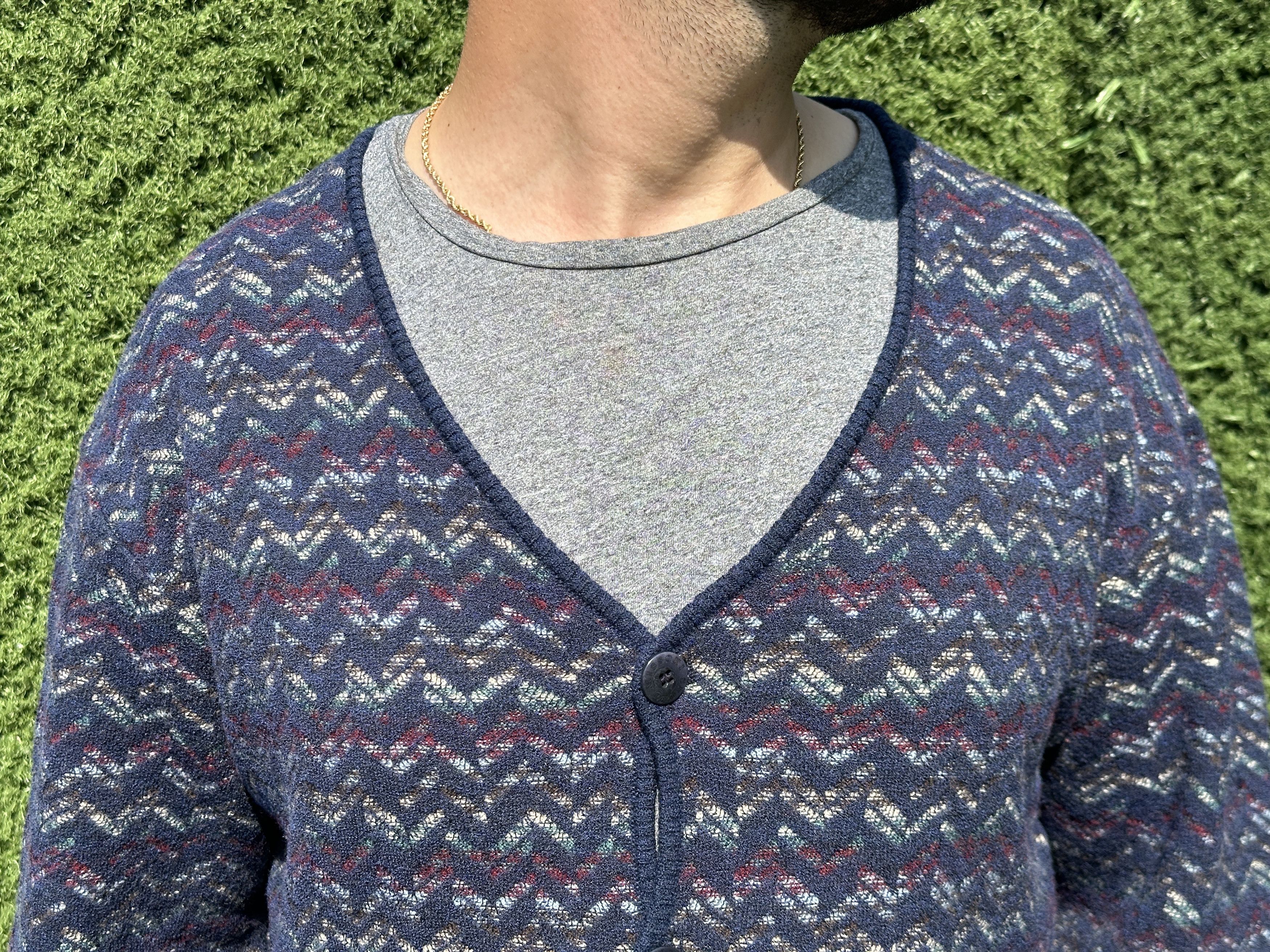 Missoni Missoni Sport Cardigan 3D Knit Retro Sweater Size 54 Size US L / EU 52-54 / 3 - 10 Thumbnail